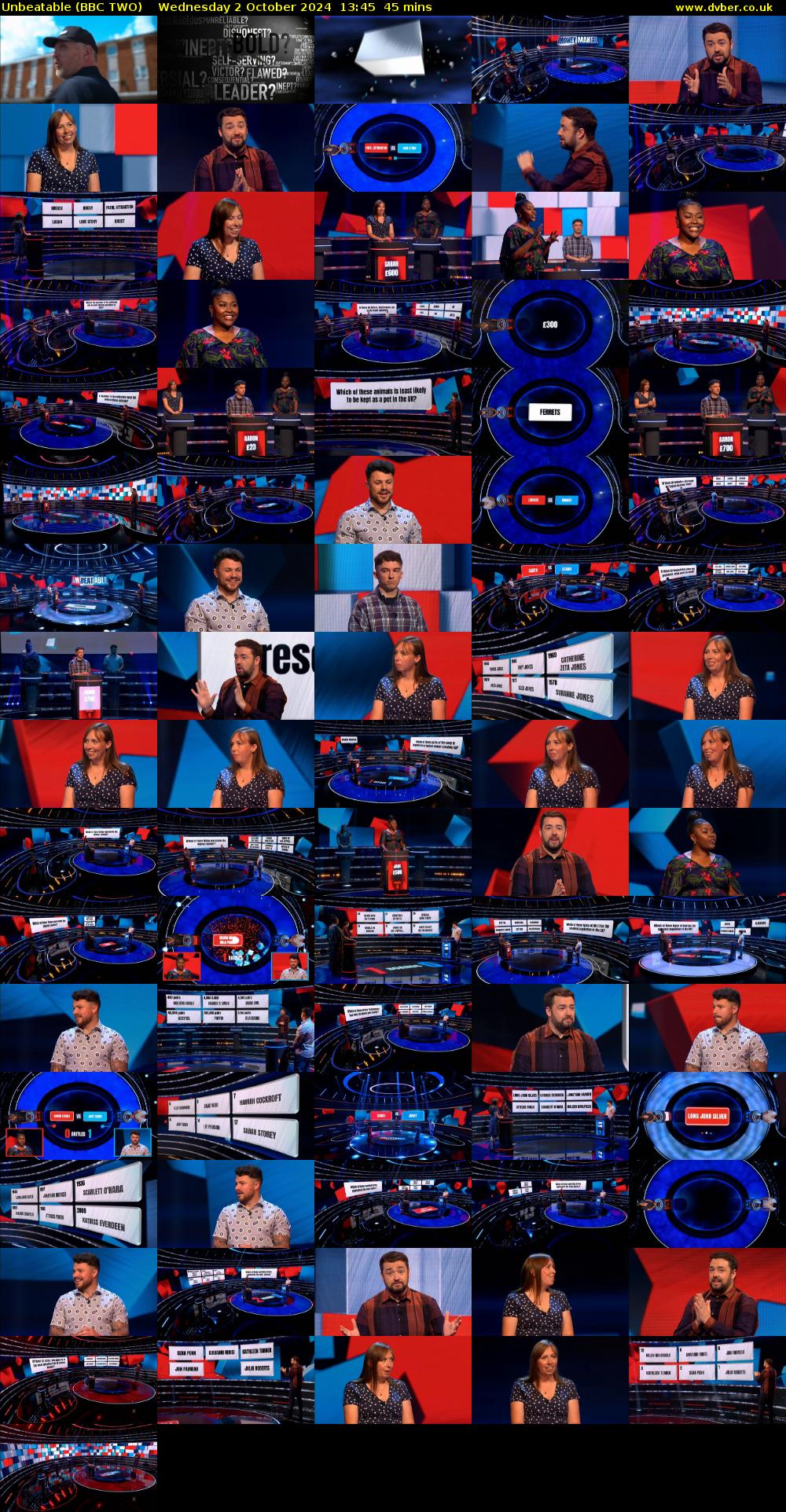 Unbeatable (BBC TWO) Wednesday 2 October 2024 13:45 - 14:30