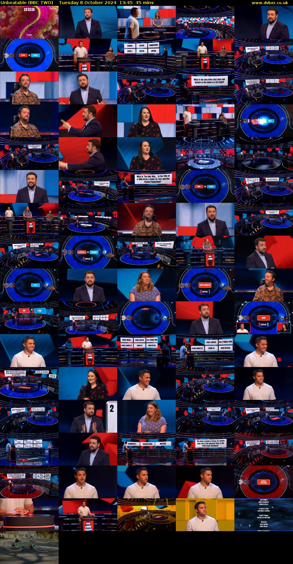 Unbeatable (BBC TWO) Tuesday 8 October 2024 13:45 - 14:30