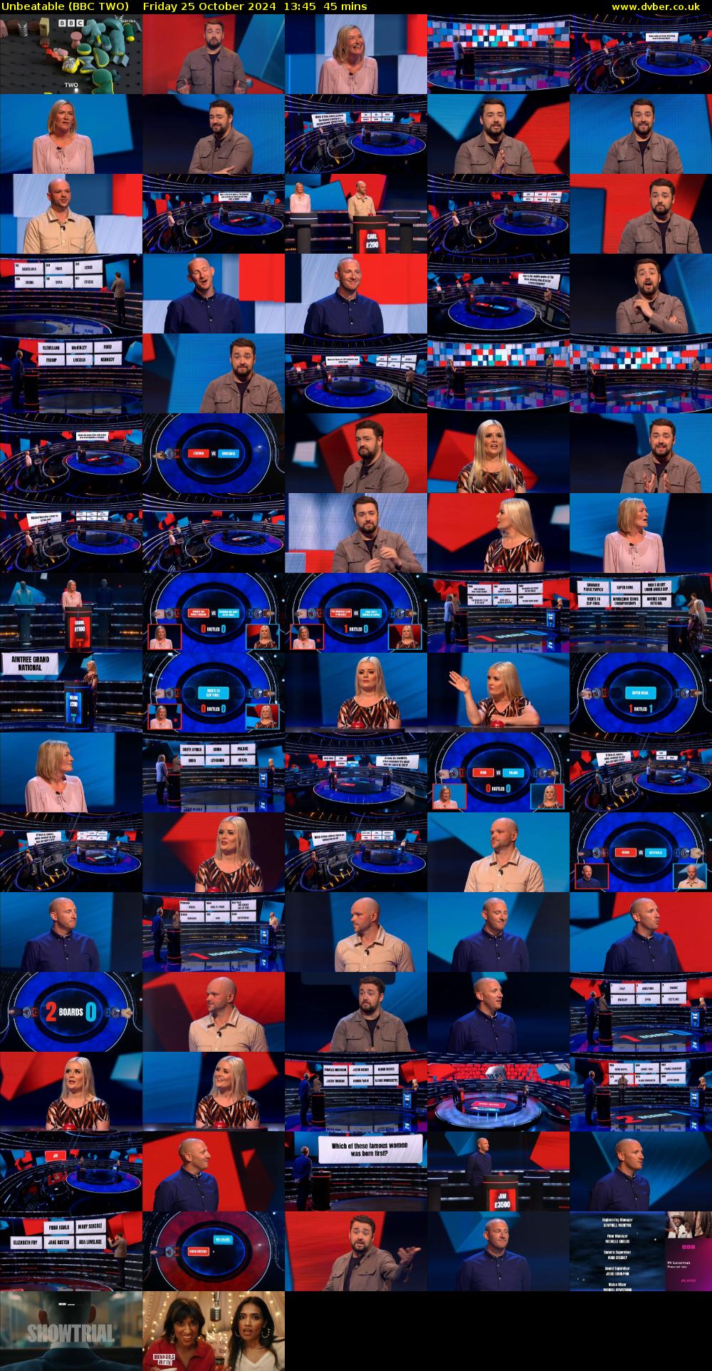 Unbeatable (BBC TWO) Friday 25 October 2024 13:45 - 14:30