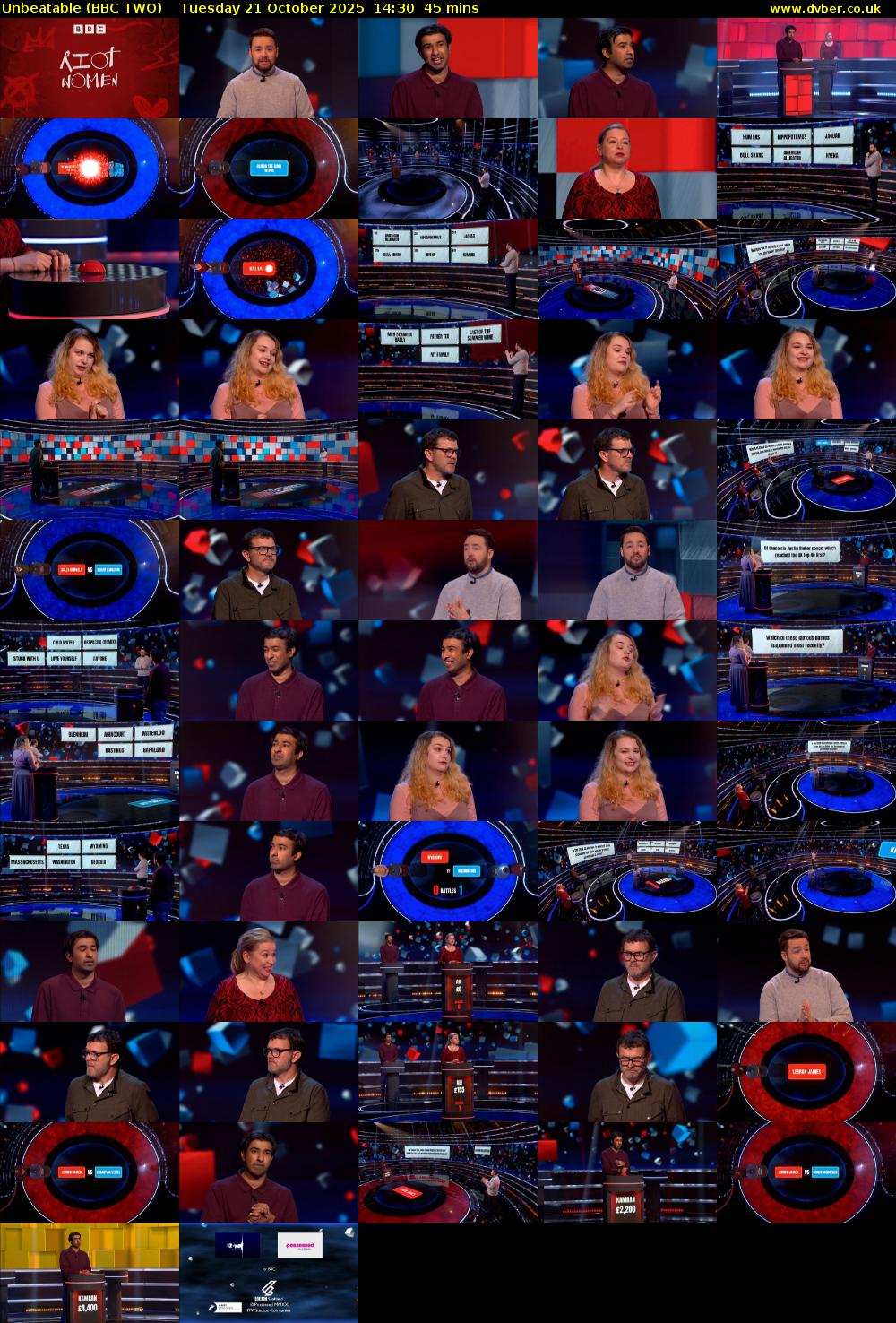 Unbeatable (BBC TWO) Tuesday 21 October 2025 14:30 - 15:15