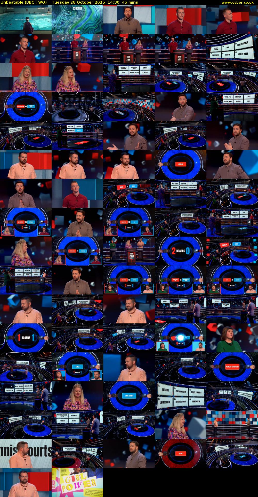 Unbeatable (BBC TWO) Tuesday 28 October 2025 14:30 - 15:15