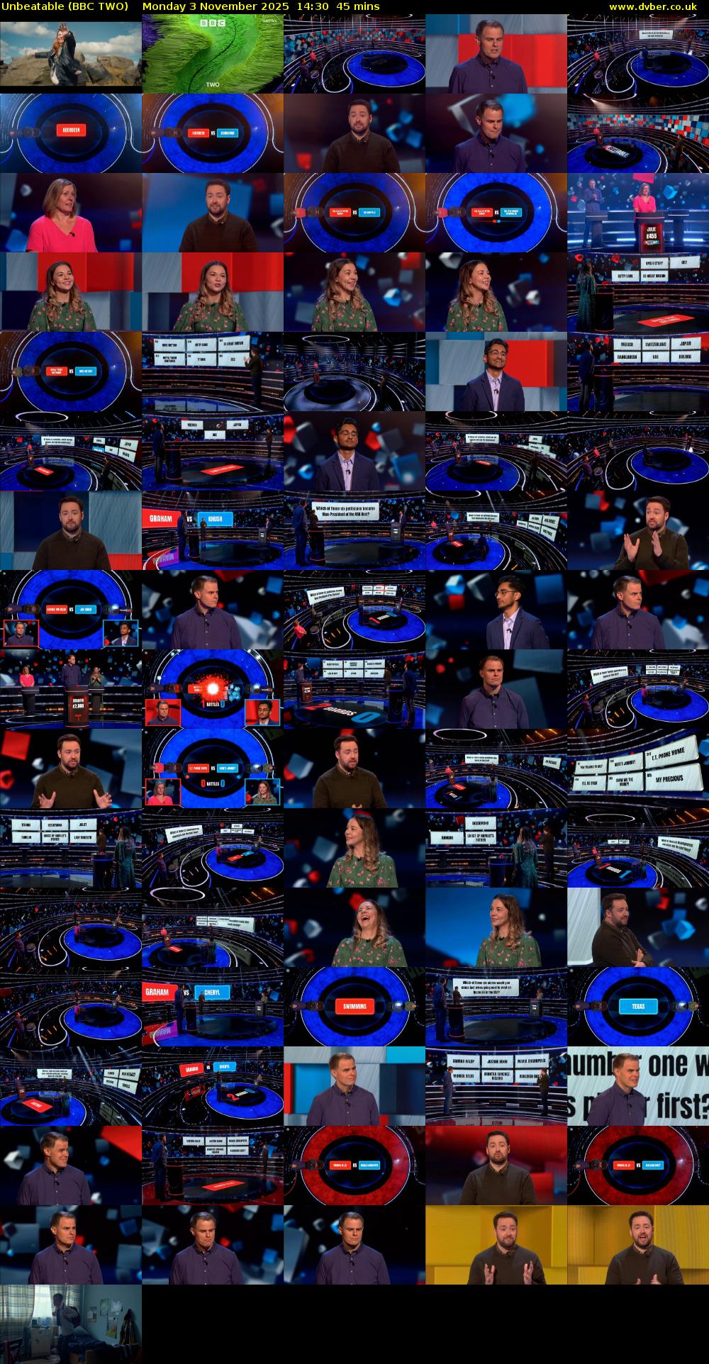 Unbeatable (BBC TWO) Monday 3 November 2025 14:30 - 15:15