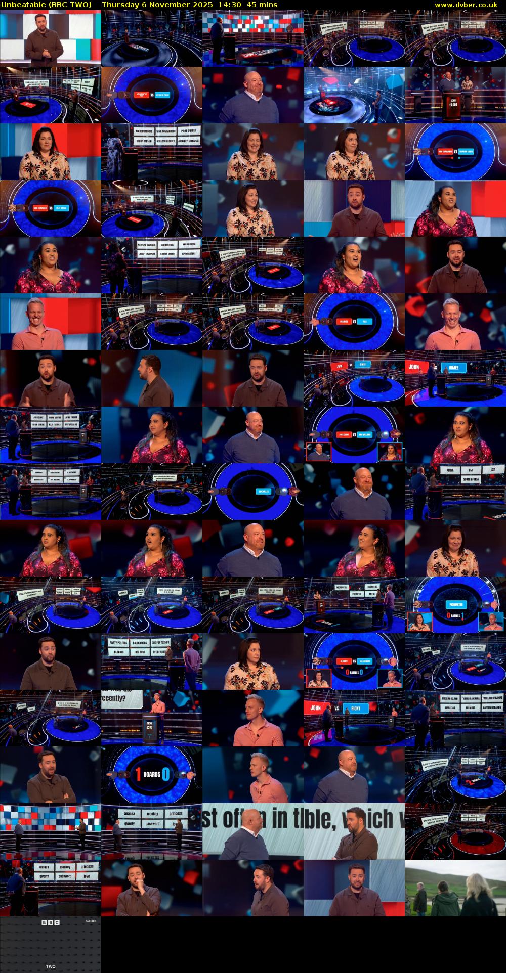 Unbeatable (BBC TWO) Thursday 6 November 2025 14:30 - 15:15