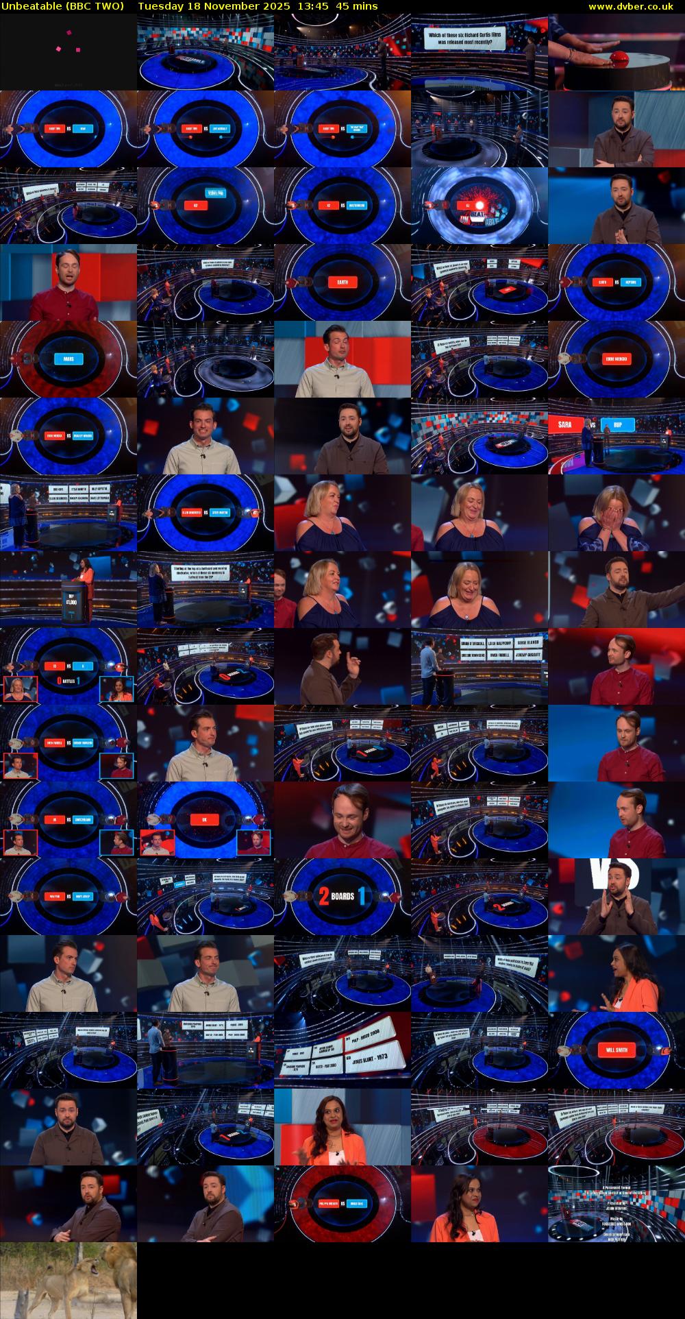 Unbeatable (BBC TWO) Tuesday 18 November 2025 13:45 - 14:30