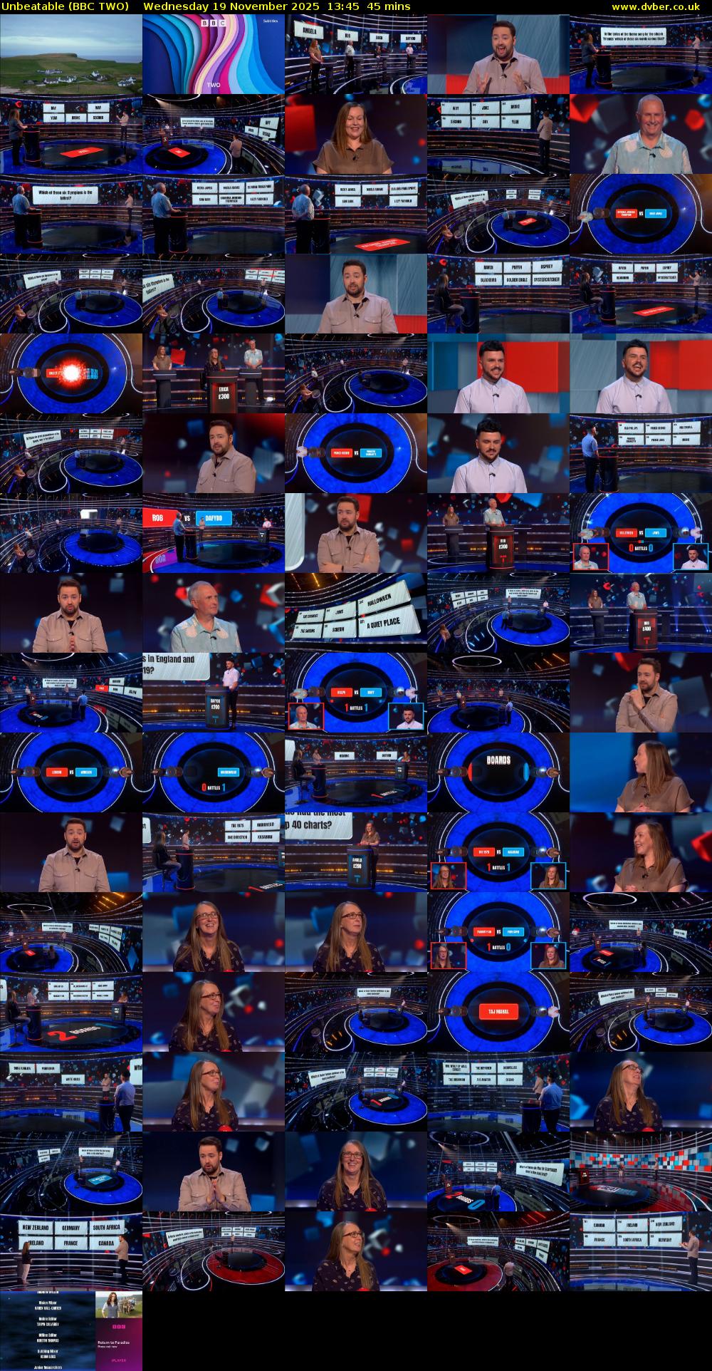 Unbeatable (BBC TWO) Wednesday 19 November 2025 13:45 - 14:30