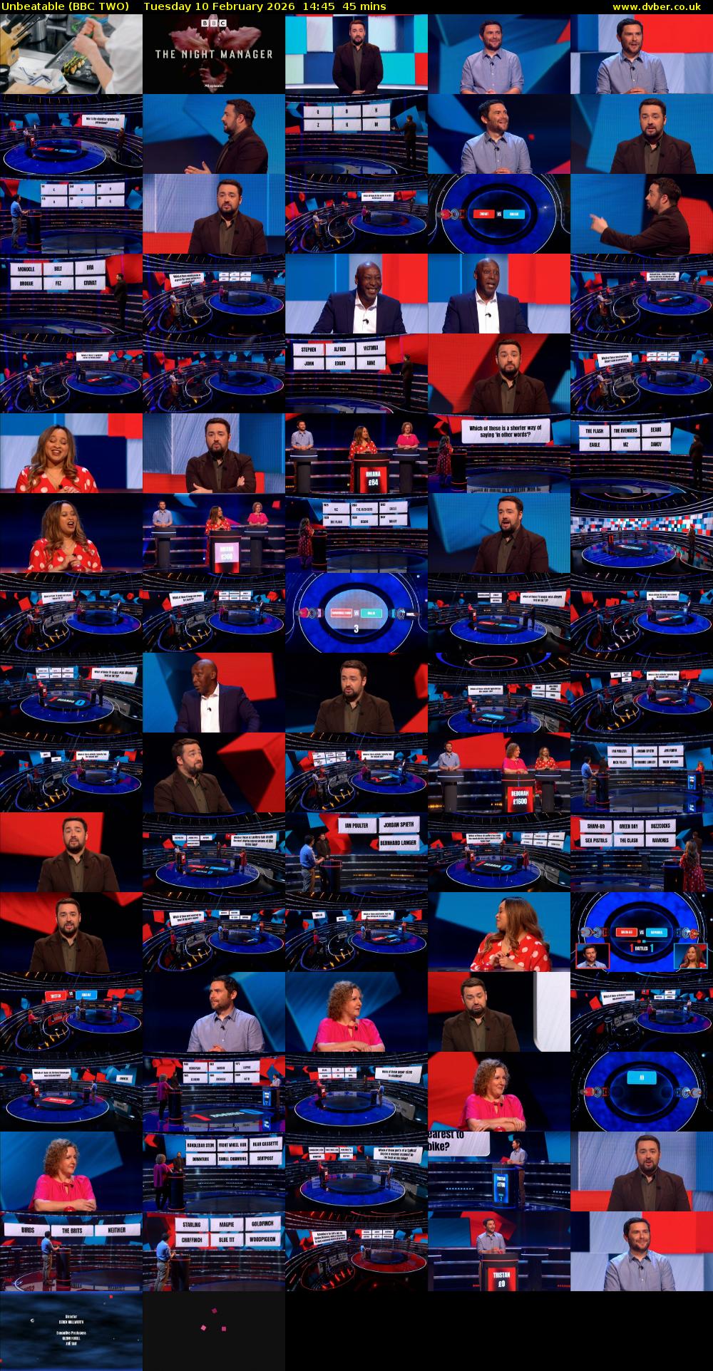 Unbeatable (BBC TWO) Tuesday 10 February 2026 14:45 - 15:30