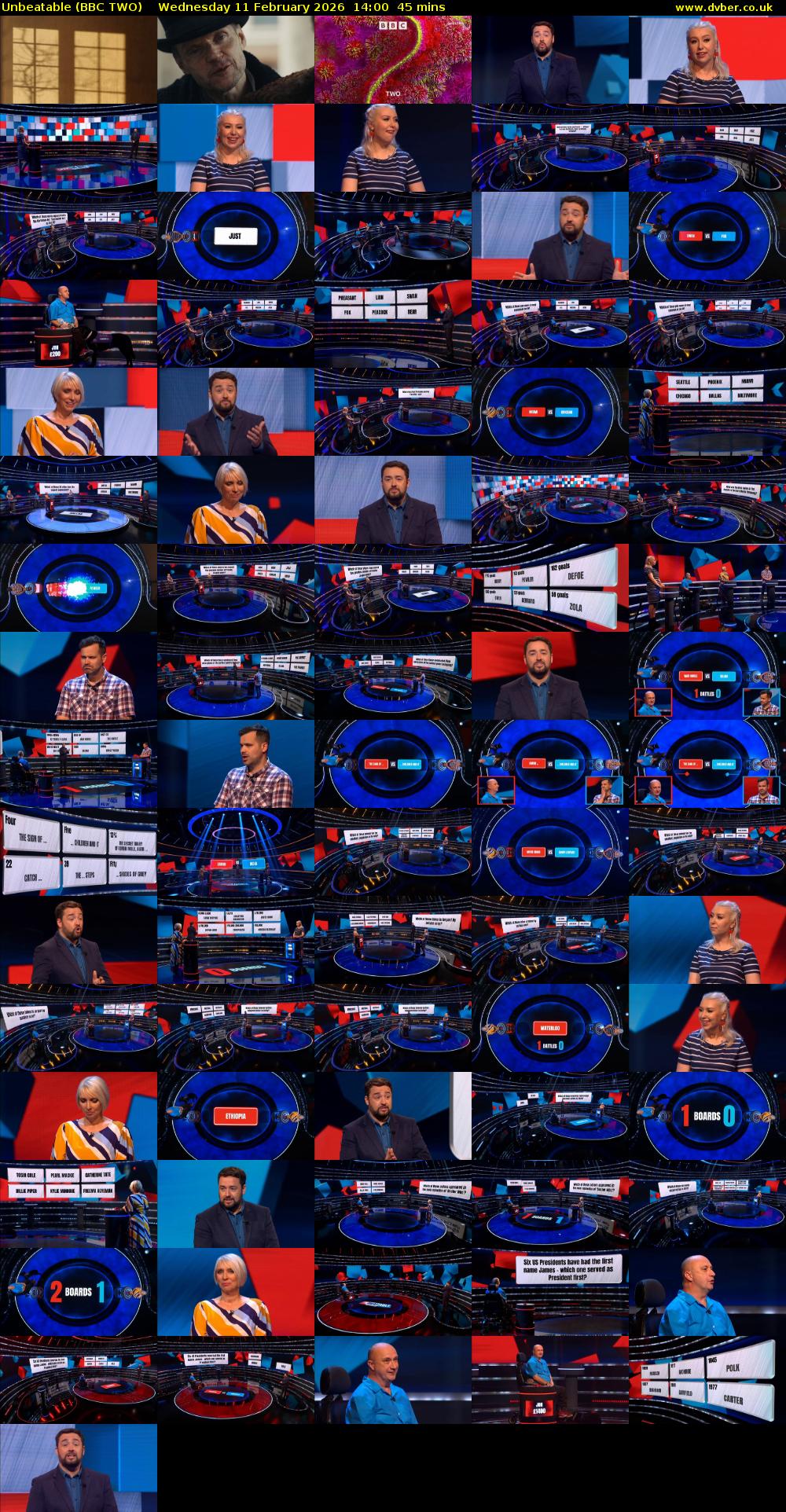 Unbeatable (BBC TWO) Wednesday 11 February 2026 14:00 - 14:45