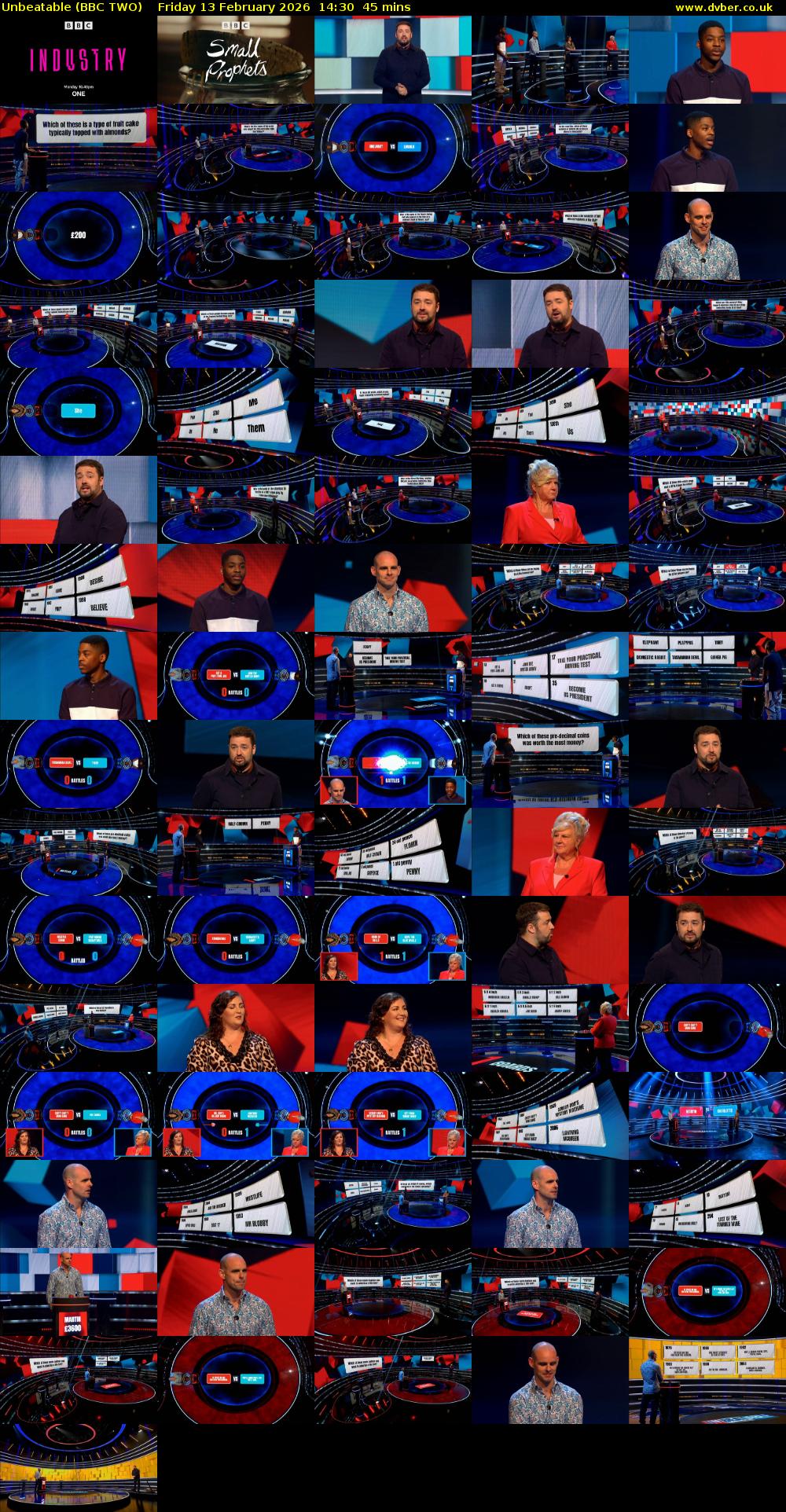 Unbeatable (BBC TWO) Friday 13 February 2026 14:30 - 15:15