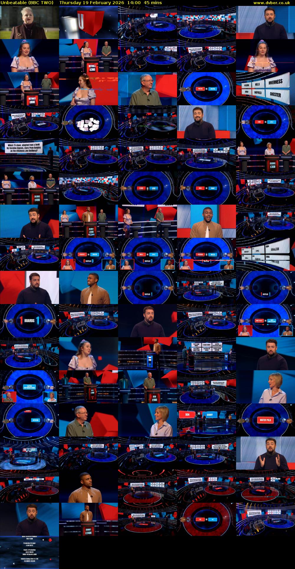 Unbeatable (BBC TWO) Thursday 19 February 2026 14:00 - 14:45