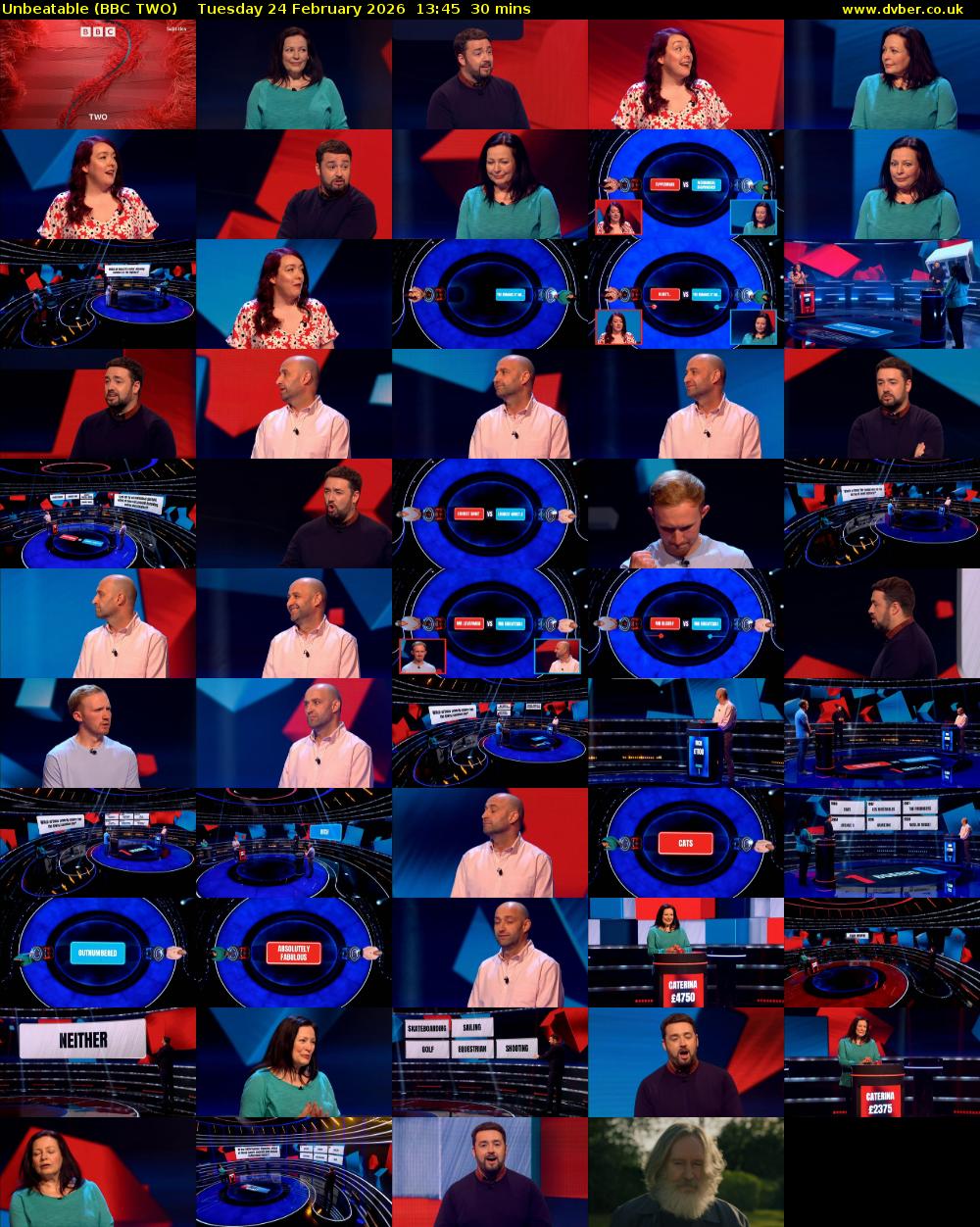 Unbeatable (BBC TWO) Tuesday 24 February 2026 13:45 - 14:15