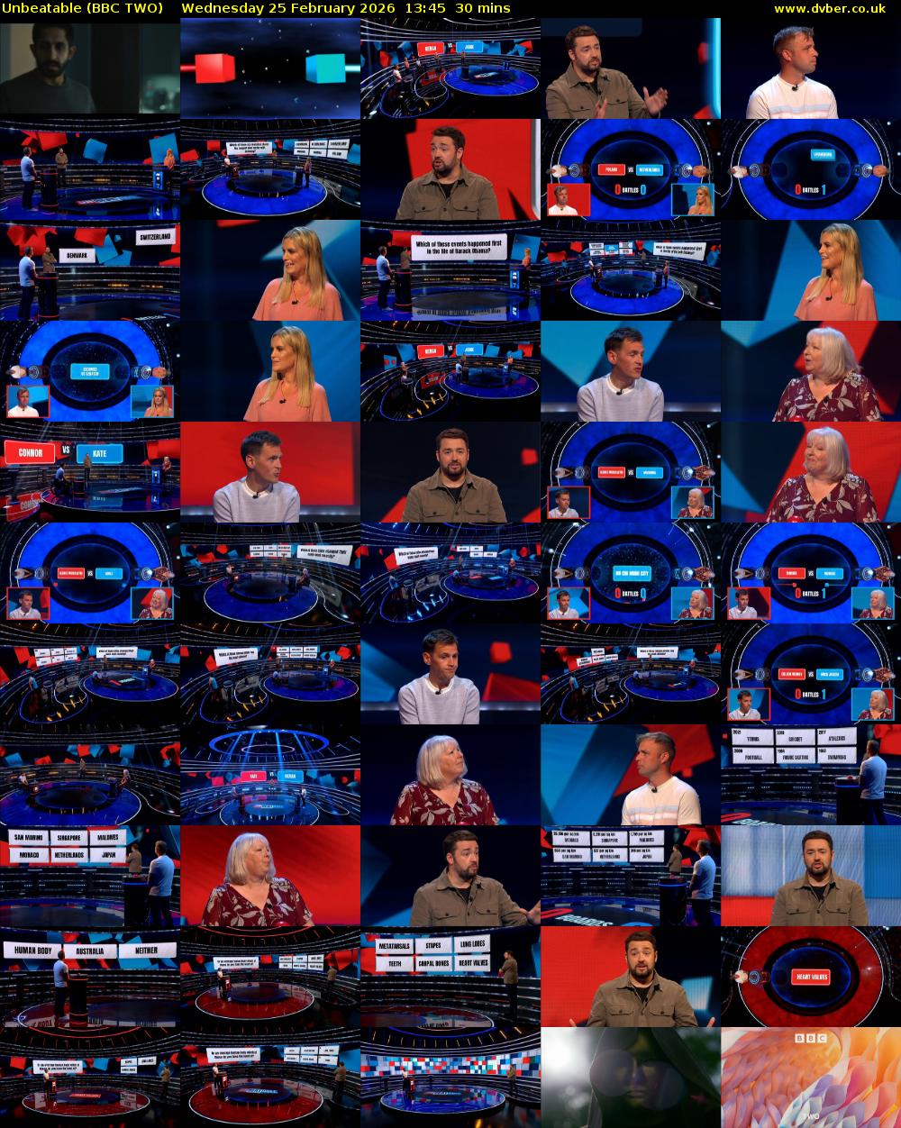 Unbeatable (BBC TWO) Wednesday 25 February 2026 13:45 - 14:15