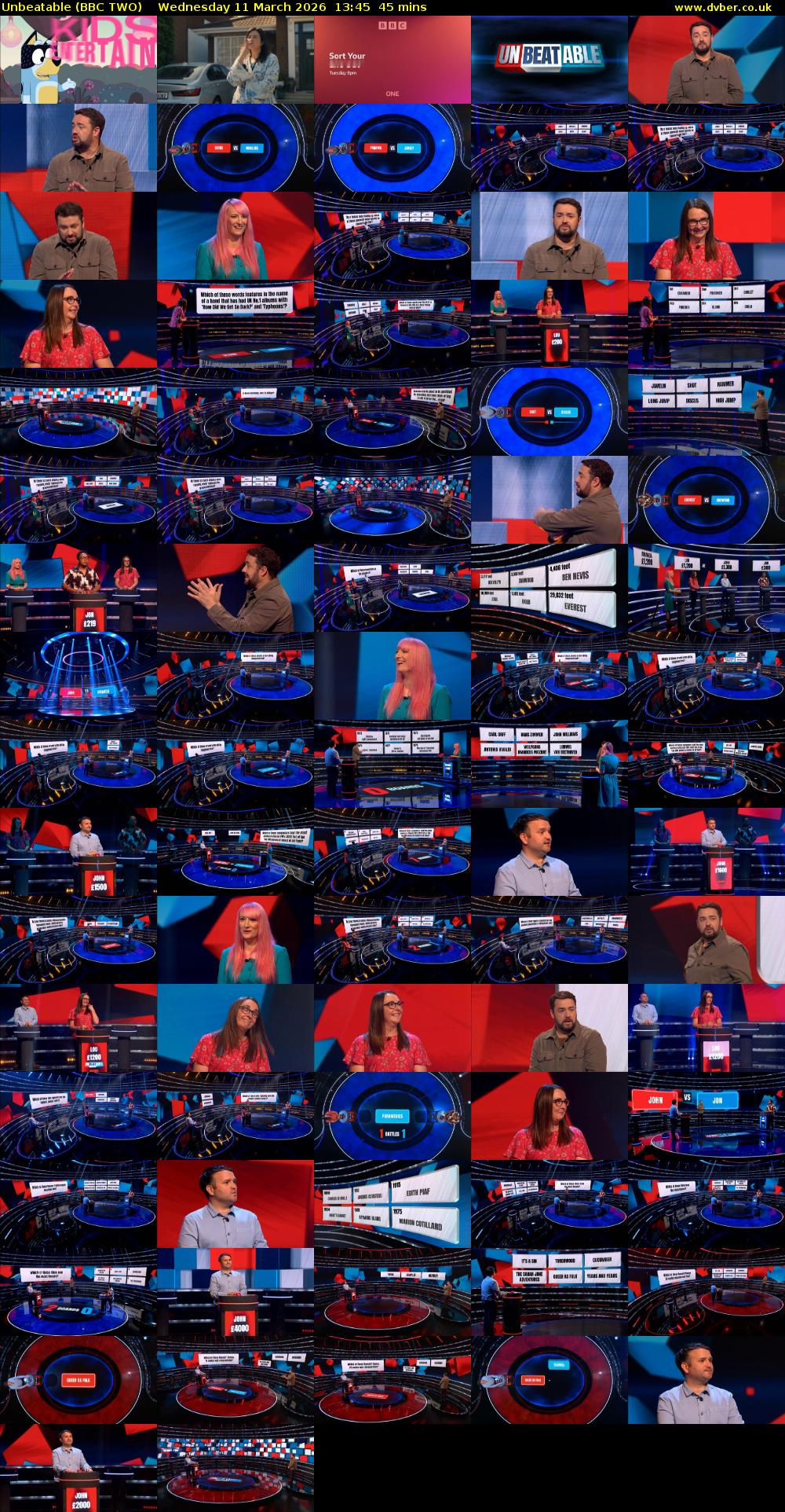 Unbeatable (BBC TWO) Wednesday 11 March 2026 13:45 - 14:30