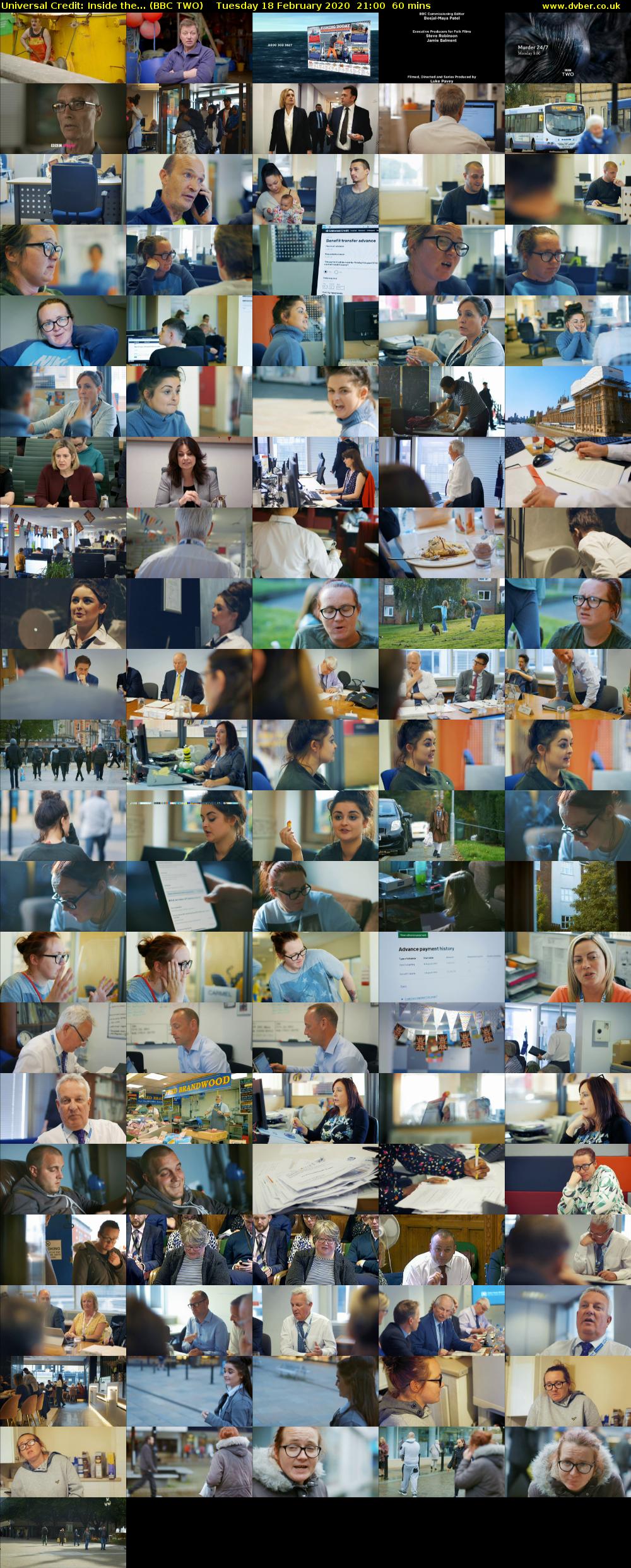 Universal Credit: Inside the... (BBC TWO) Tuesday 18 February 2020 21:00 - 22:00
