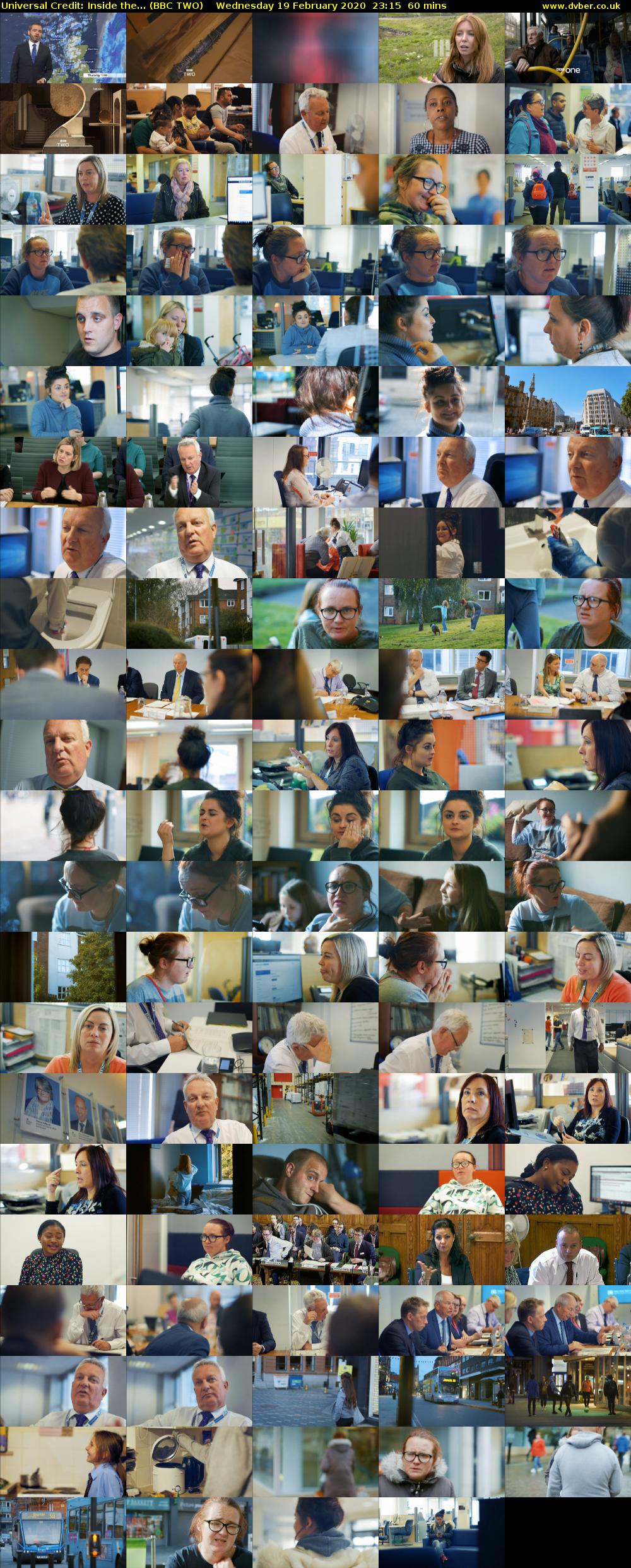 Universal Credit: Inside the... (BBC TWO) Wednesday 19 February 2020 23:15 - 00:15