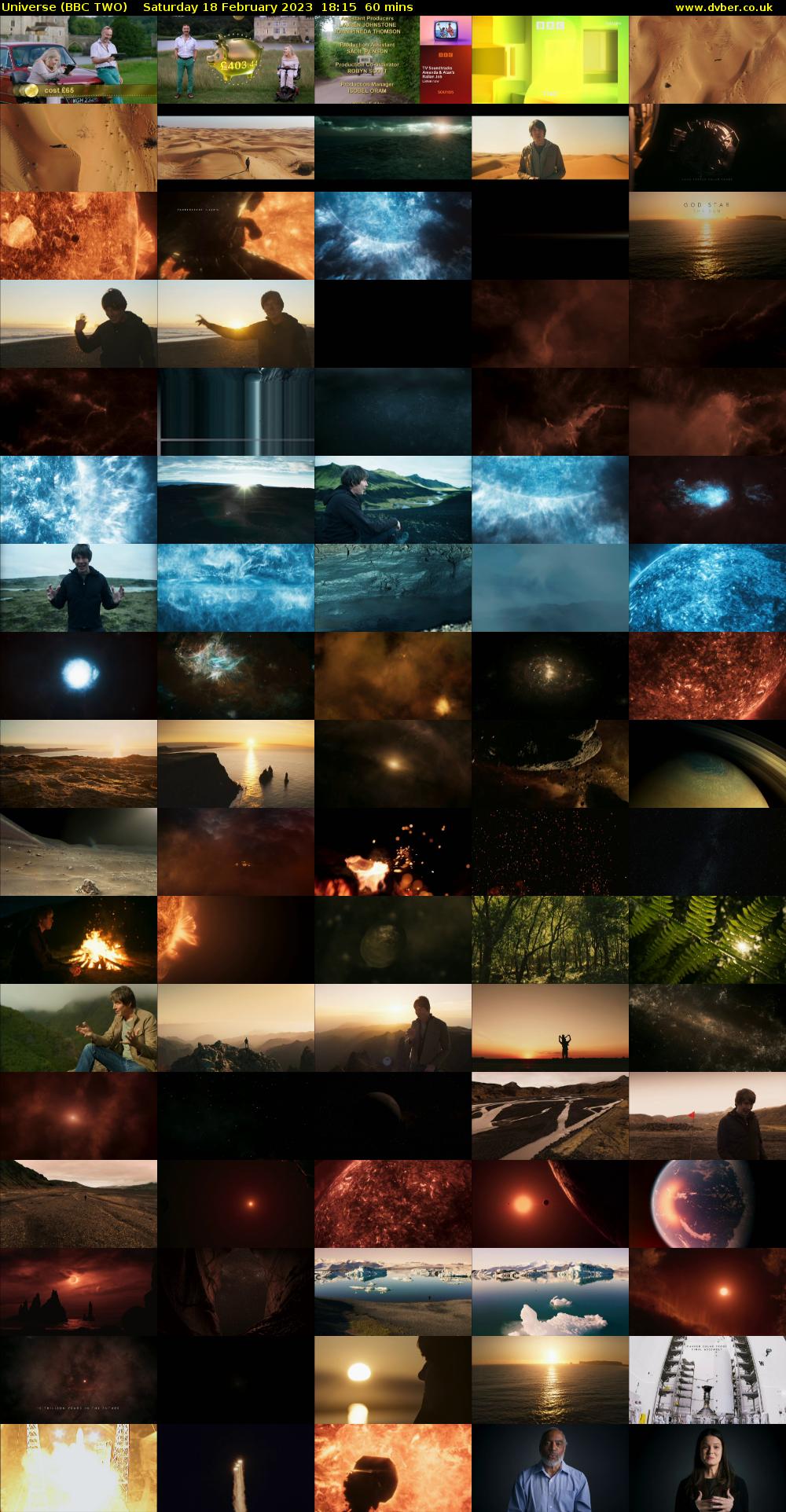 Universe (BBC TWO) Saturday 18 February 2023 18:15 - 19:15