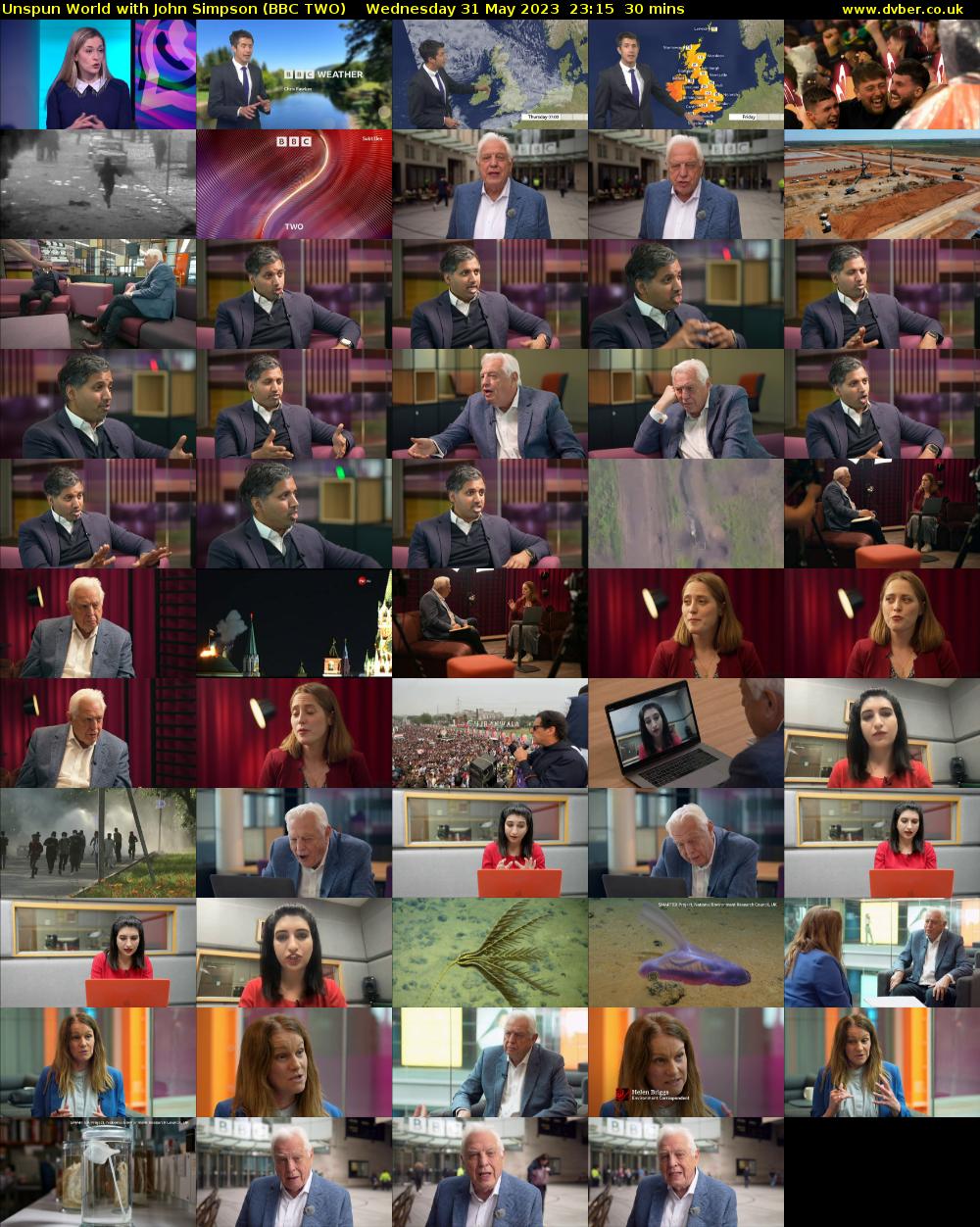 Unspun World with John Simpson (BBC TWO) Wednesday 31 May 2023 23:15 - 23:45