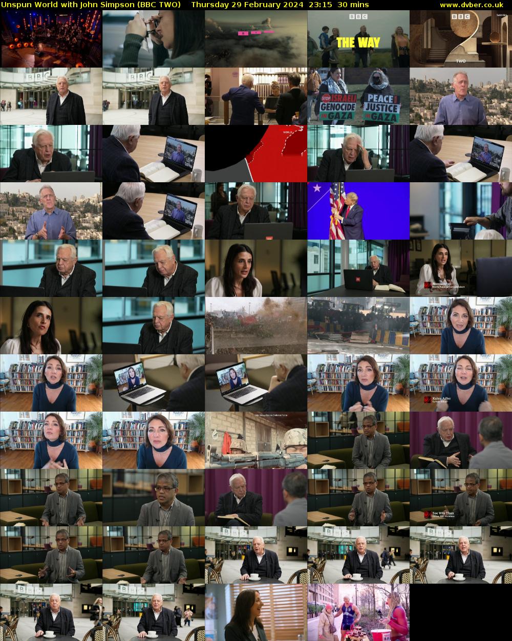 Unspun World with John Simpson (BBC TWO) Thursday 29 February 2024 23:15 - 23:45