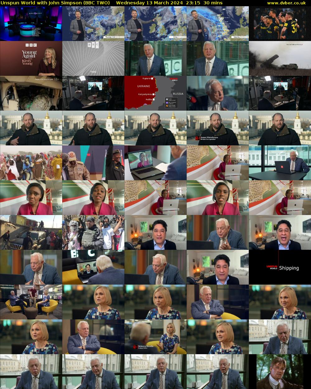 Unspun World with John Simpson (BBC TWO) Wednesday 13 March 2024 23:15 - 23:45