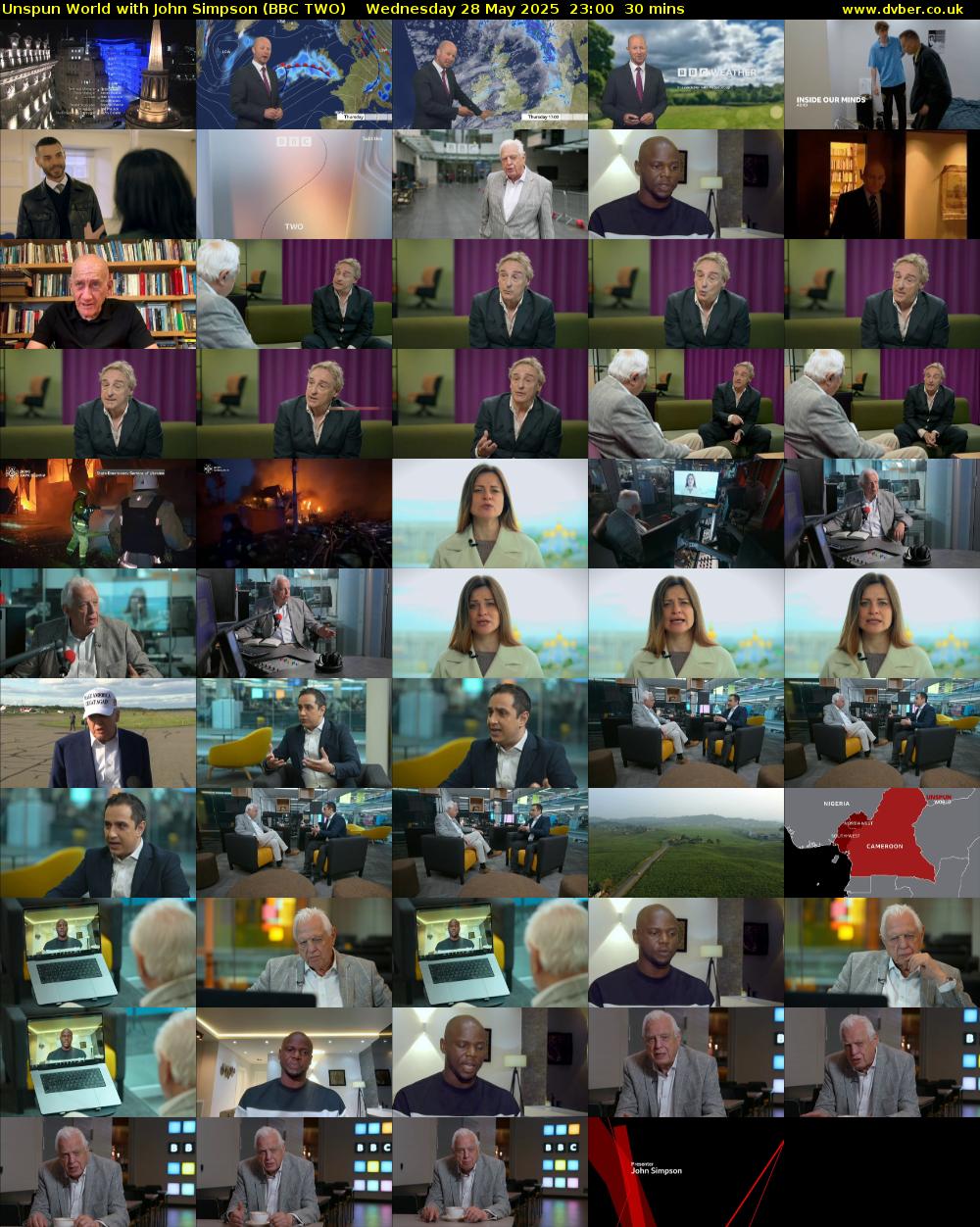 Unspun World with John Simpson (BBC TWO) Wednesday 28 May 2025 23:00 - 23:30
