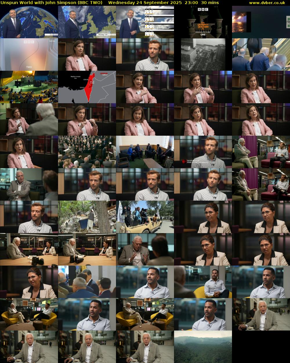 Unspun World with John Simpson (BBC TWO) Wednesday 24 September 2025 23:00 - 23:30