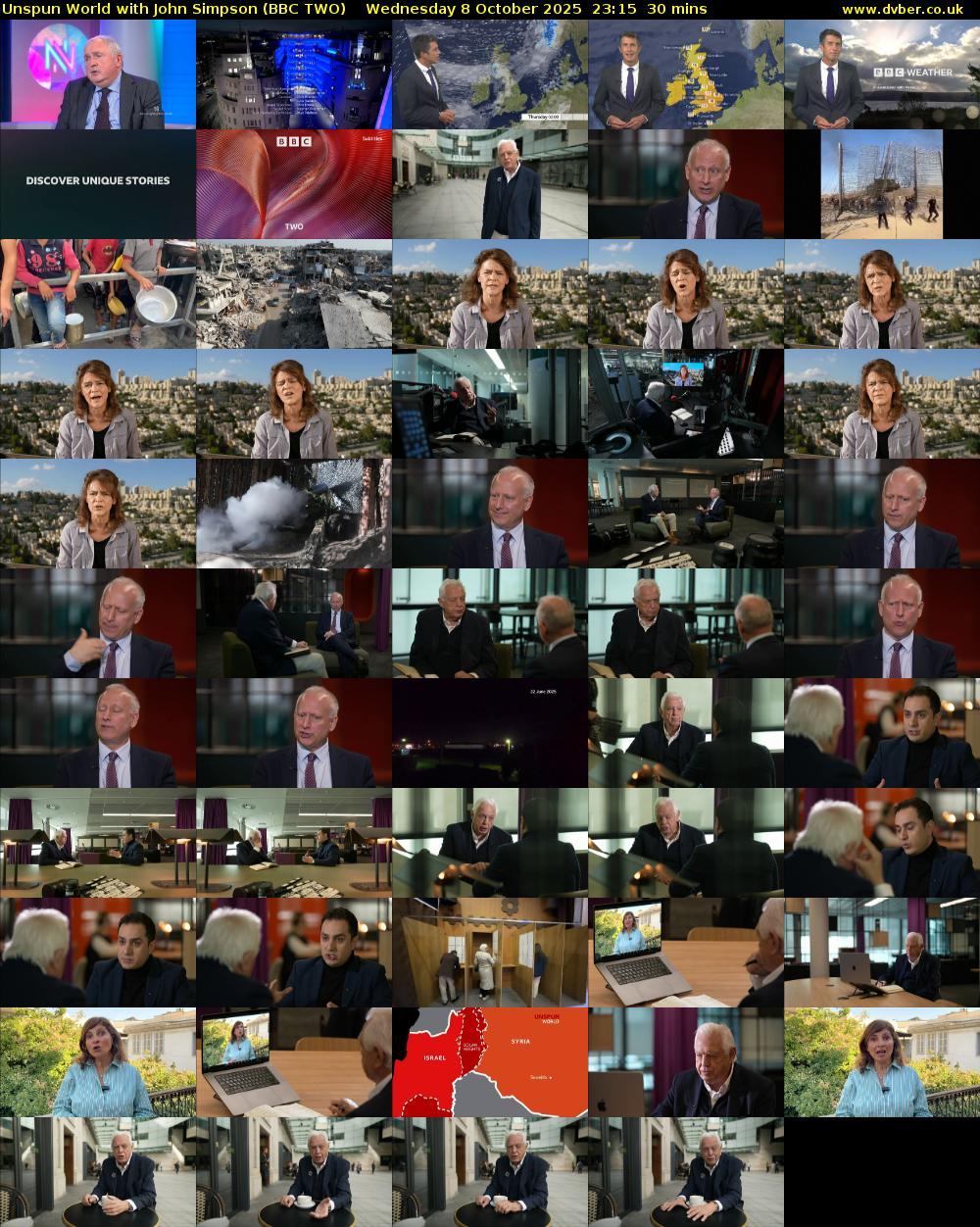 Unspun World with John Simpson (BBC TWO) Wednesday 8 October 2025 23:15 - 23:45