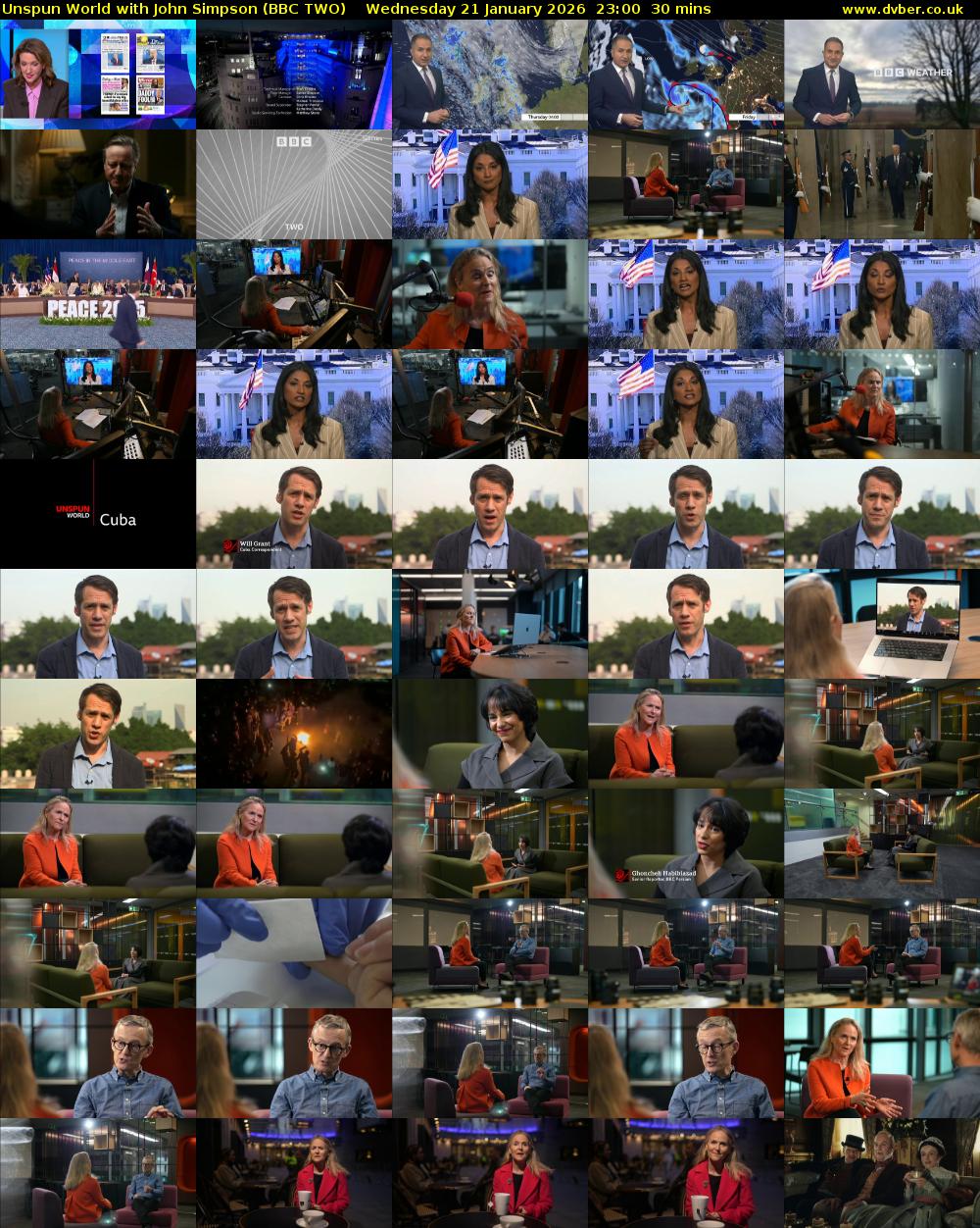 Unspun World with John Simpson (BBC TWO) Wednesday 21 January 2026 23:00 - 23:30