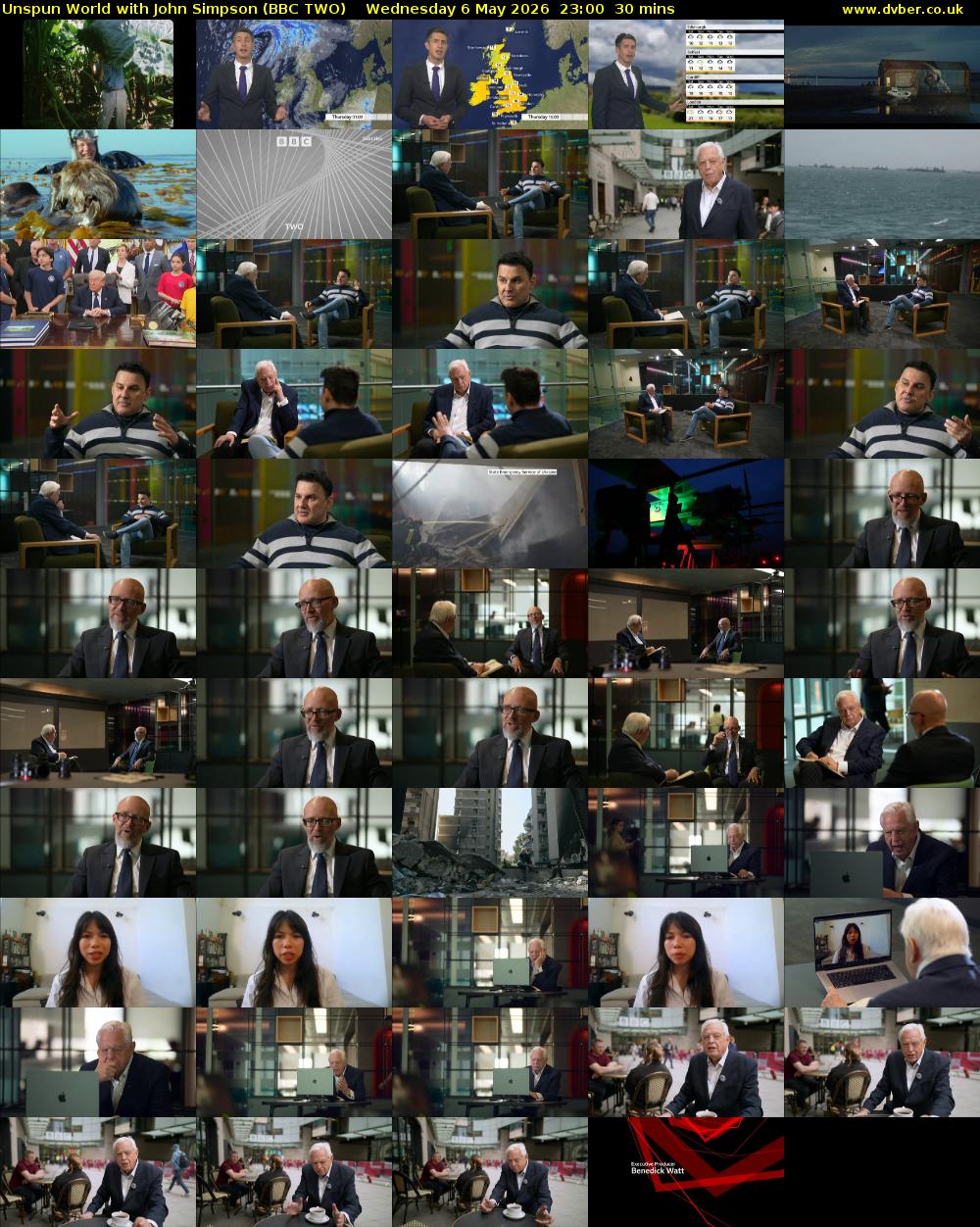 Unspun World with John Simpson (BBC TWO) Wednesday 6 May 2026 23:00 - 23:30