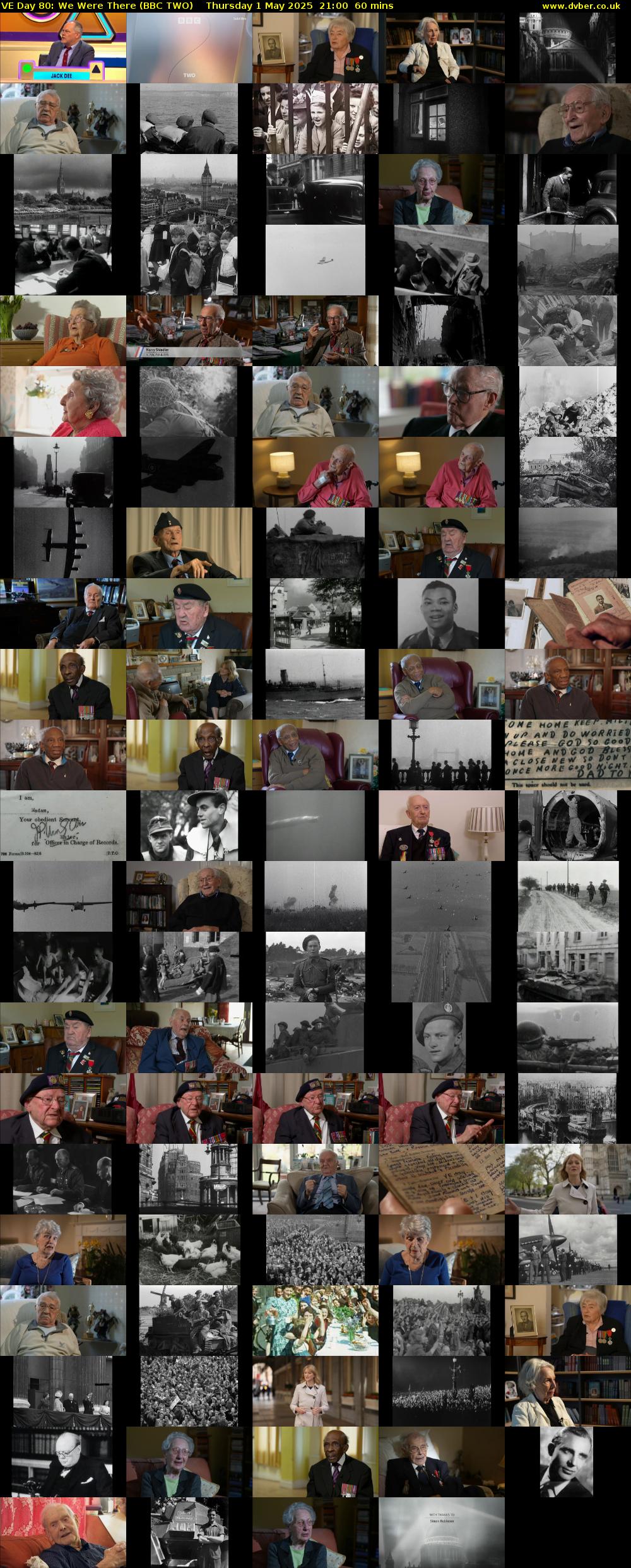 VE Day 80: We Were There (BBC TWO) Thursday 1 May 2025 21:00 - 22:00