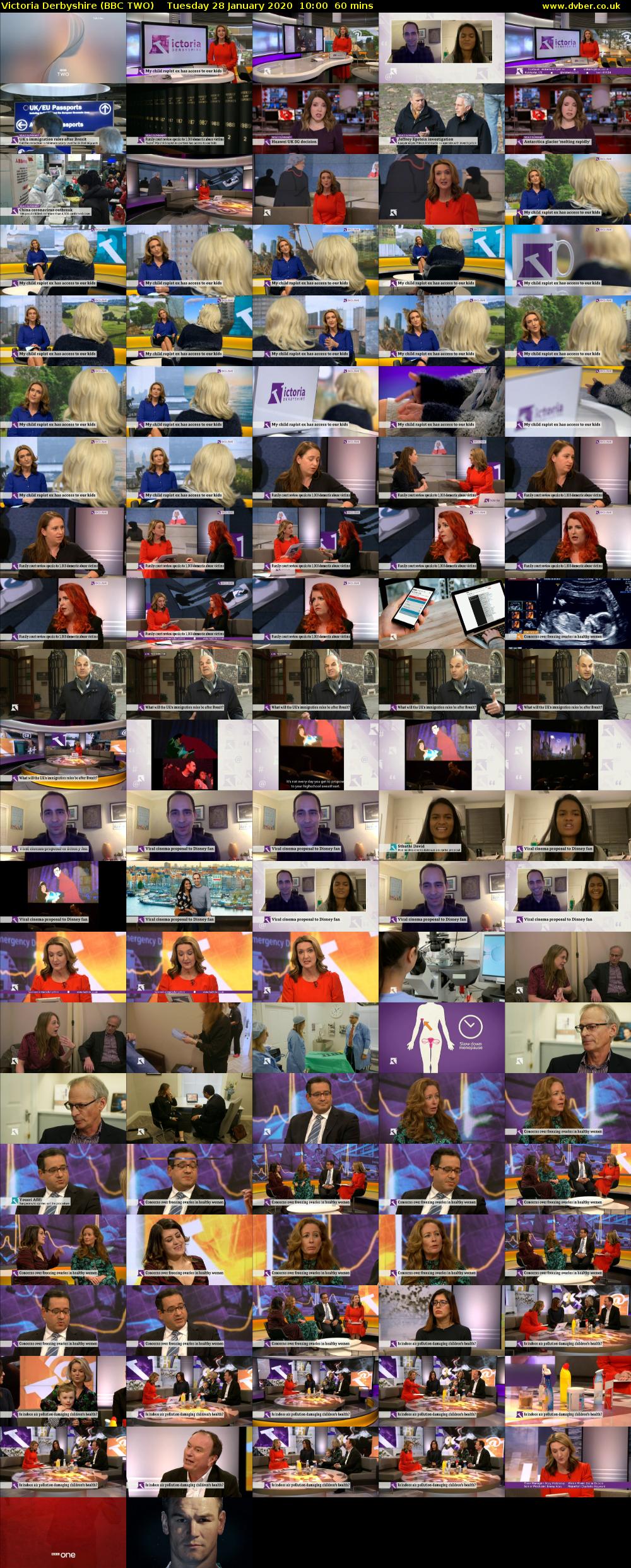Victoria Derbyshire (BBC TWO) Tuesday 28 January 2020 10:00 - 11:00