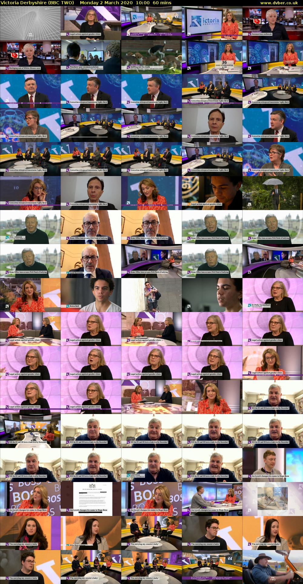 Victoria Derbyshire (BBC TWO) Monday 2 March 2020 10:00 - 11:00