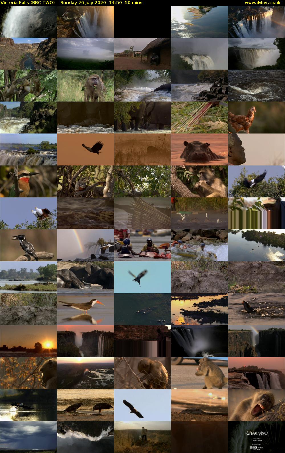Victoria Falls (BBC TWO) Sunday 26 July 2020 14:50 - 15:40