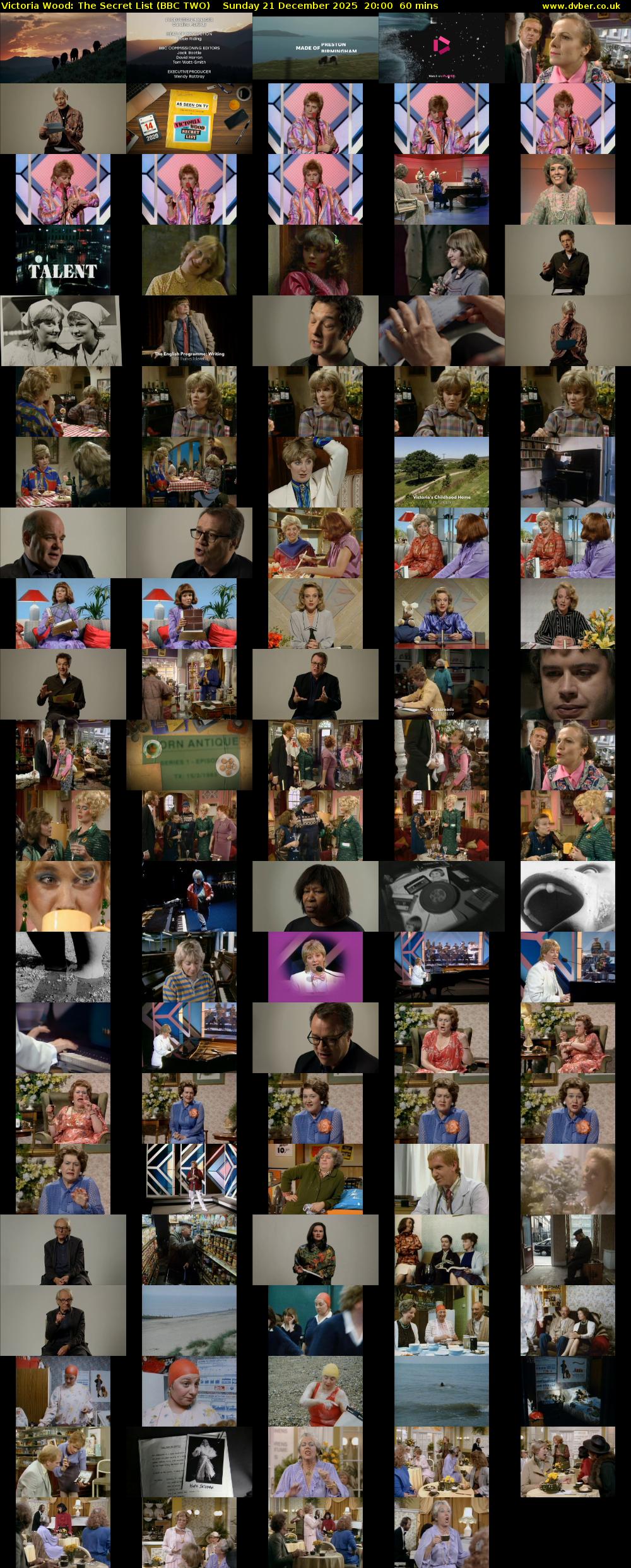 Victoria Wood: The Secret List (BBC TWO) Sunday 21 December 2025 20:00 - 21:00