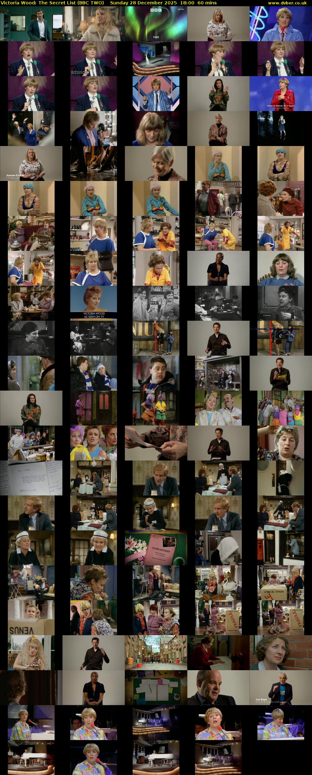 Victoria Wood: The Secret List (BBC TWO) Sunday 28 December 2025 18:00 - 19:00