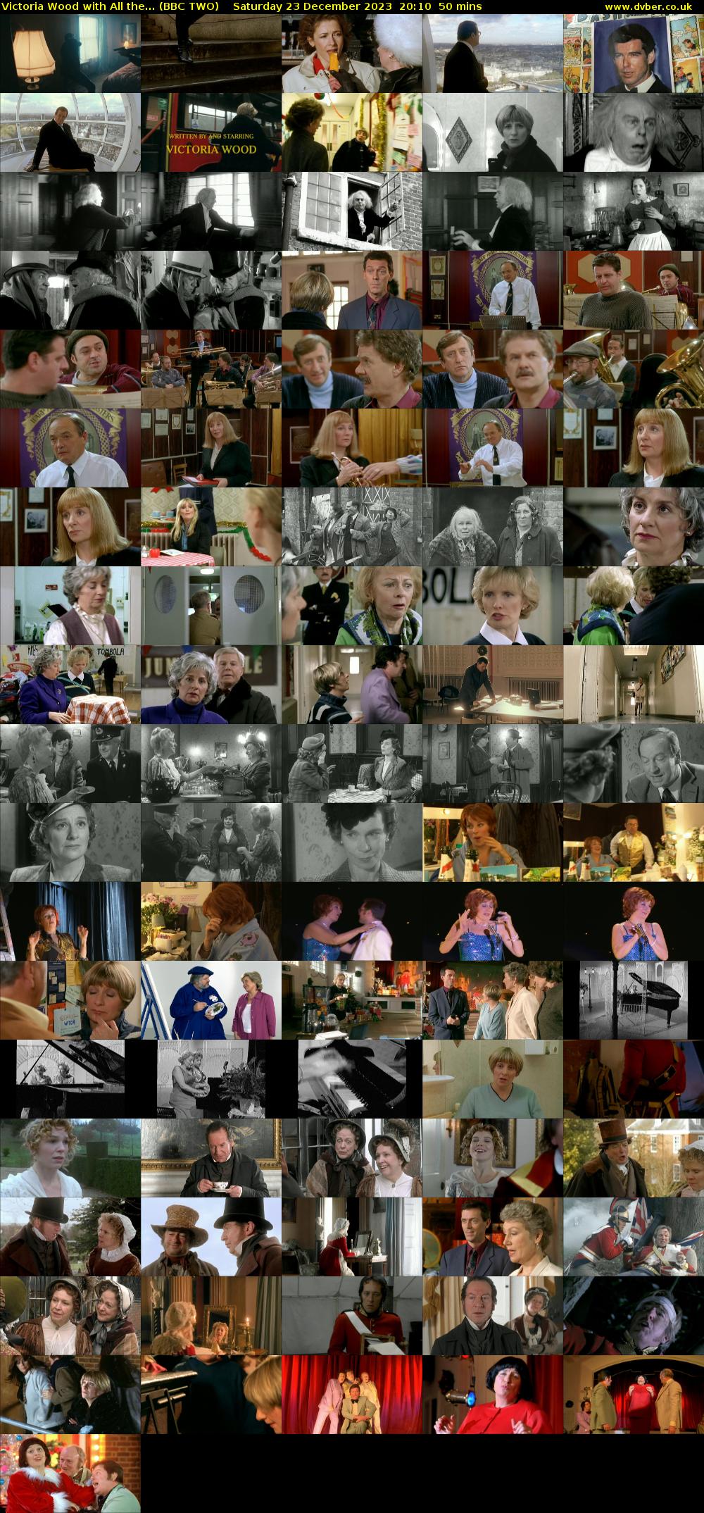 Victoria Wood with All the... (BBC TWO) Saturday 23 December 2023 20:10 - 21:00