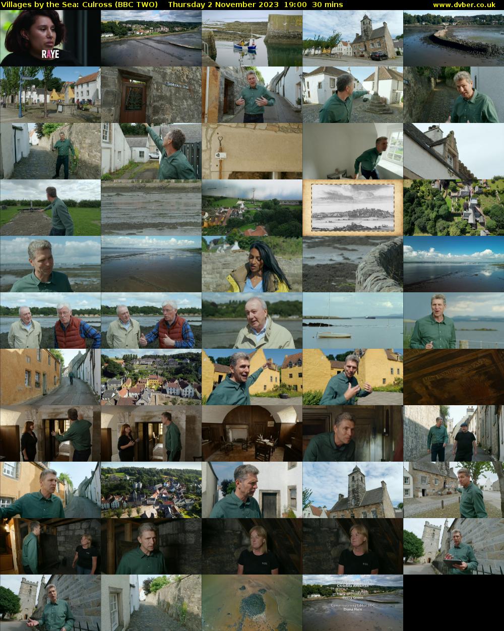 Villages by the Sea: Culross (BBC TWO) Thursday 2 November 2023 19:00 - 19:30