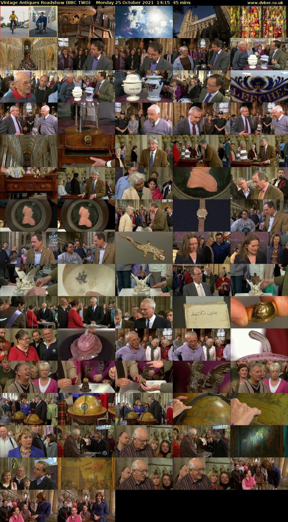 Vintage Antiques Roadshow (BBC TWO) Monday 25 October 2021 14:15 - 15:00