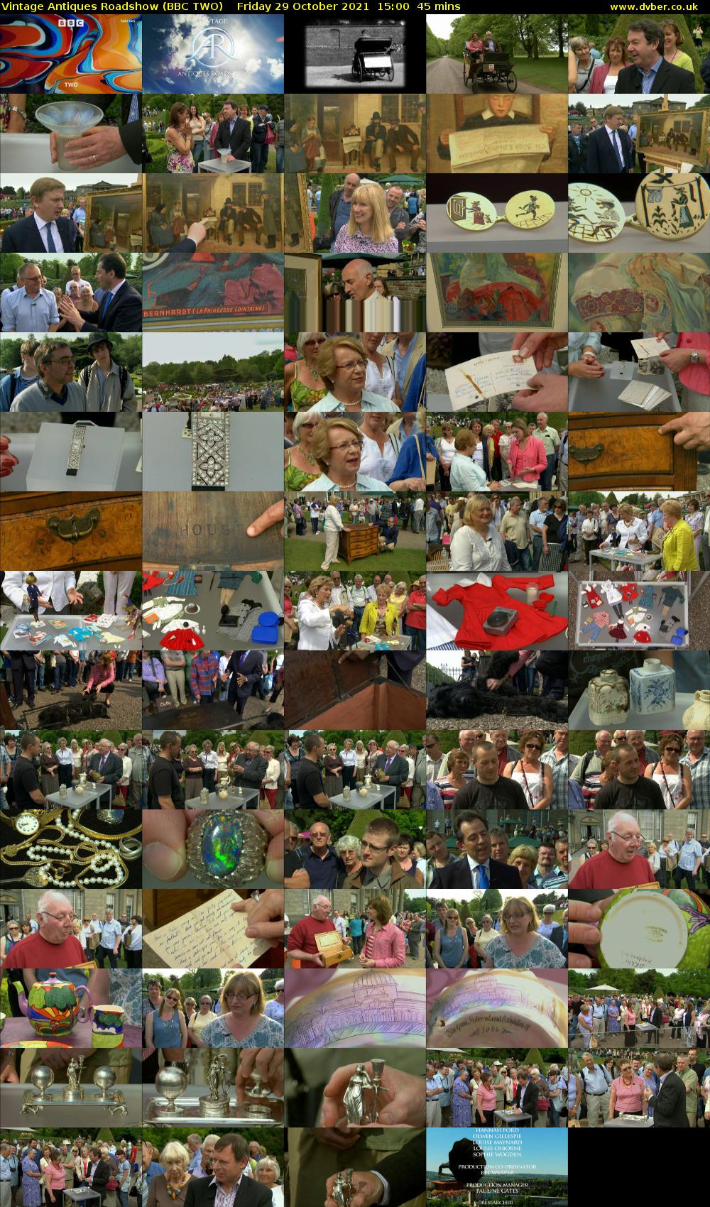 Vintage Antiques Roadshow (BBC TWO) Friday 29 October 2021 15:00 - 15:45
