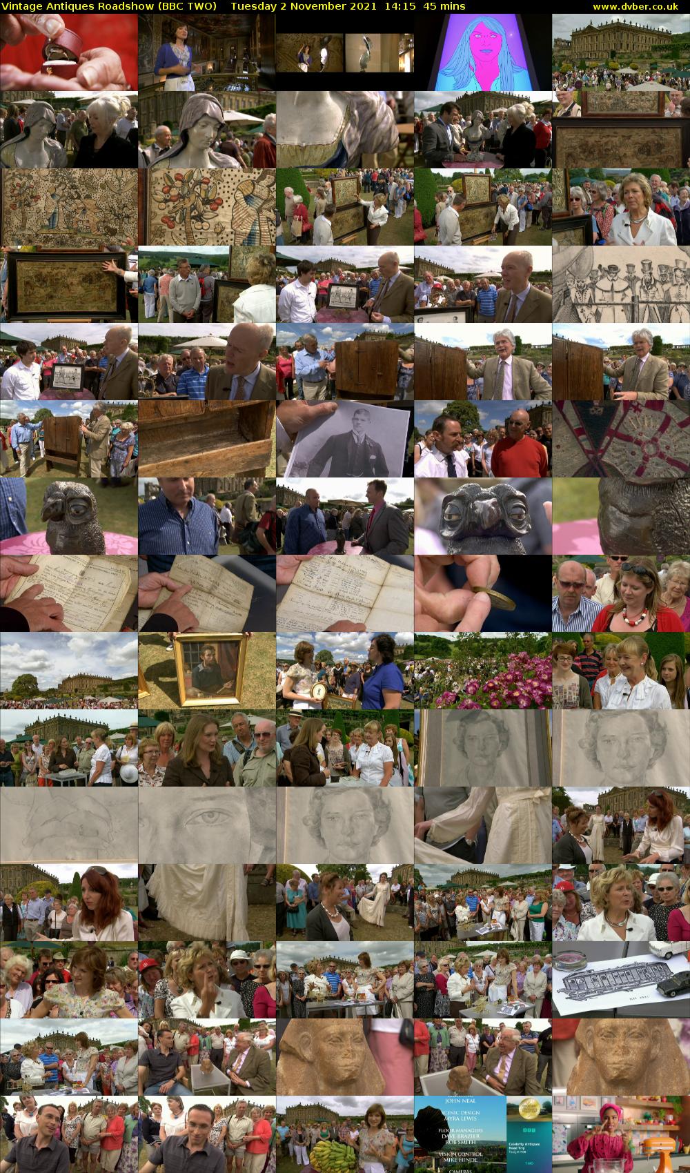 Vintage Antiques Roadshow (BBC TWO) Tuesday 2 November 2021 14:15 - 15:00