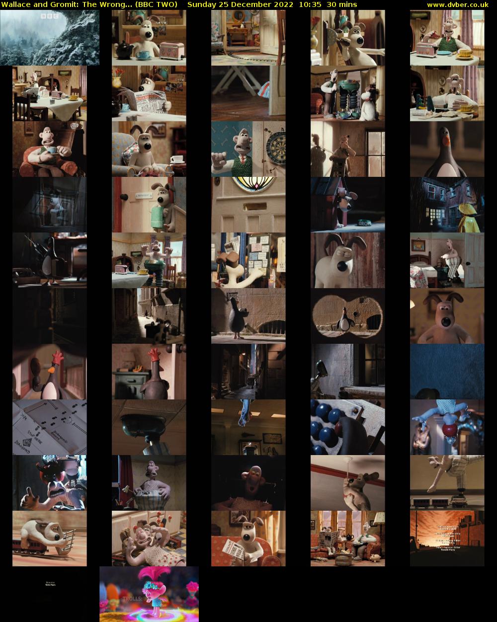 Wallace and Gromit: The Wrong... (BBC TWO) Sunday 25 December 2022 10:35 - 11:05