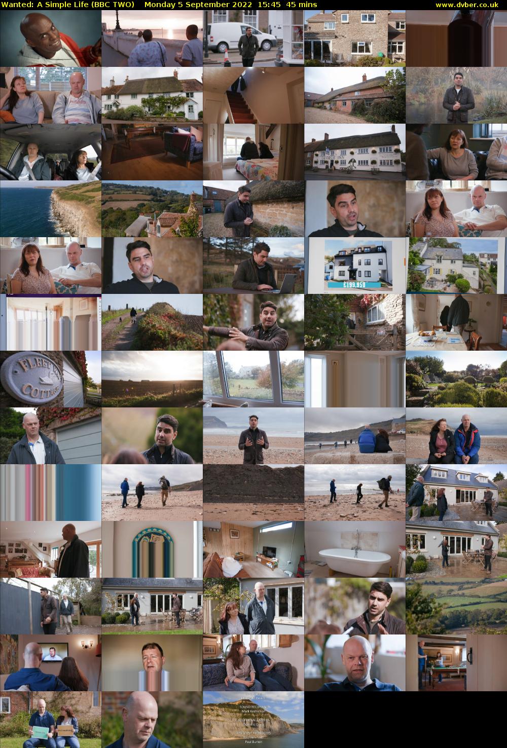 Wanted: A Simple Life (BBC TWO) Monday 5 September 2022 15:45 - 16:30