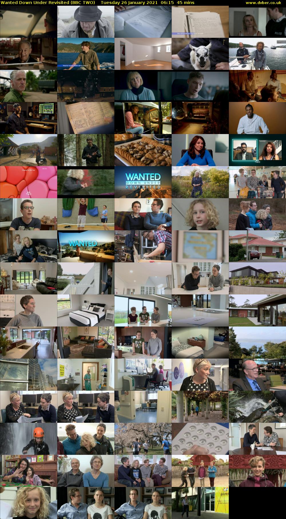 Wanted Down Under Revisited (BBC TWO) Tuesday 26 January 2021 06:15 - 07:00