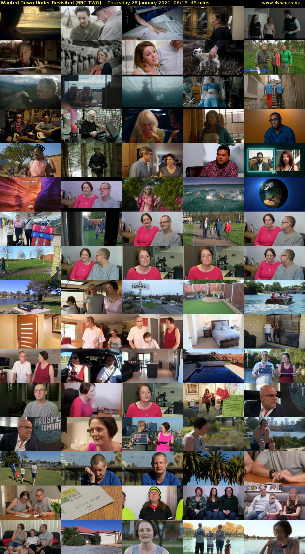 Wanted Down Under Revisited (BBC TWO) Thursday 28 January 2021 06:15 - 07:00