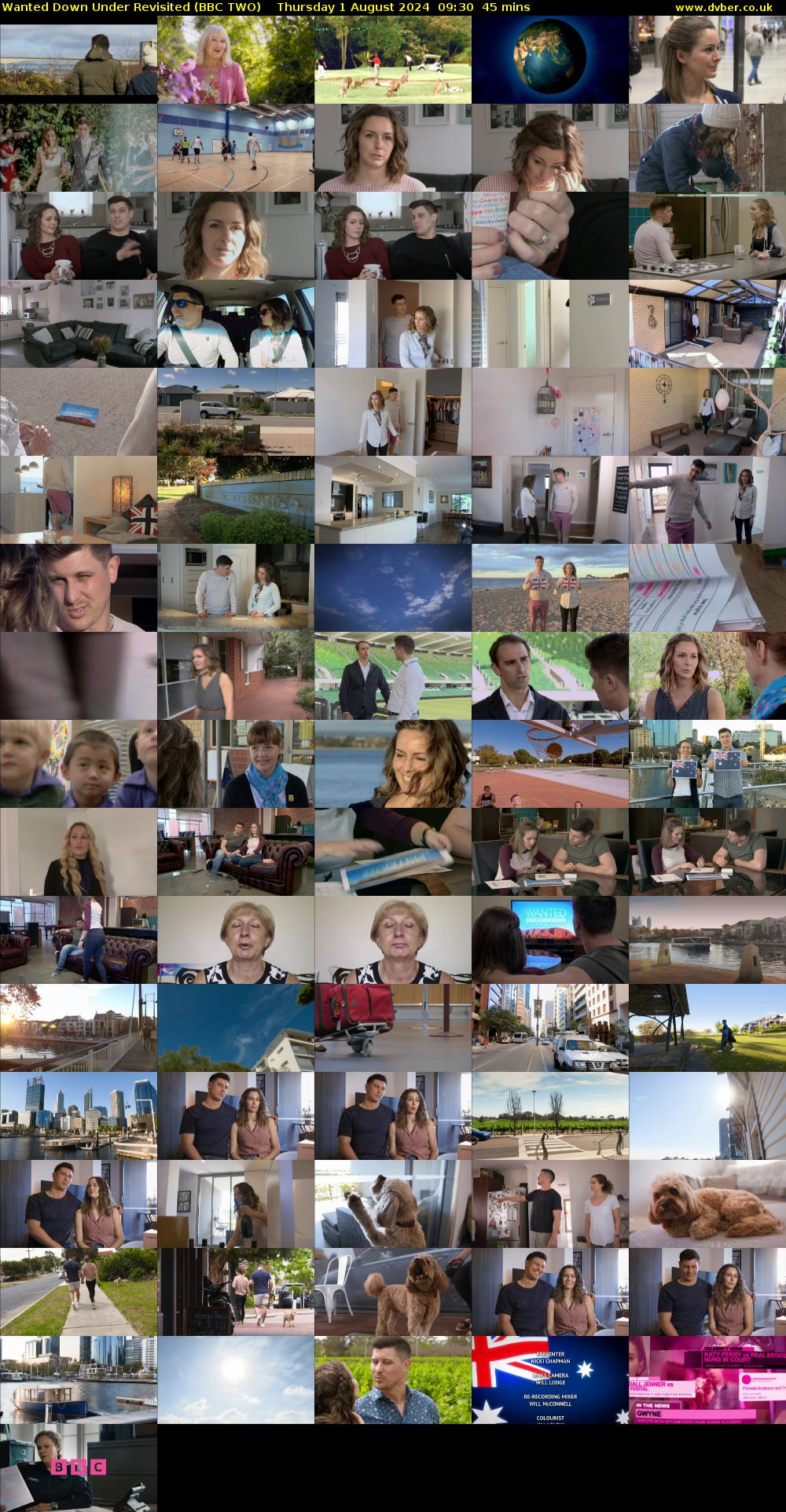 Wanted Down Under Revisited (BBC TWO) Thursday 1 August 2024 09:30 - 10:15