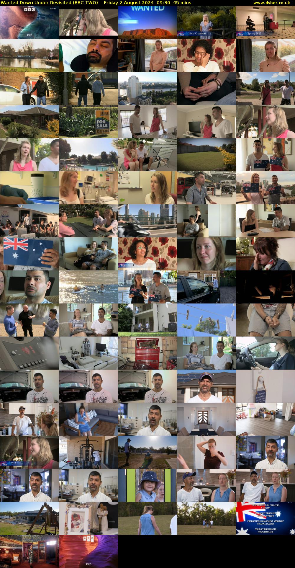 Wanted Down Under Revisited (BBC TWO) Friday 2 August 2024 09:30 - 10:15