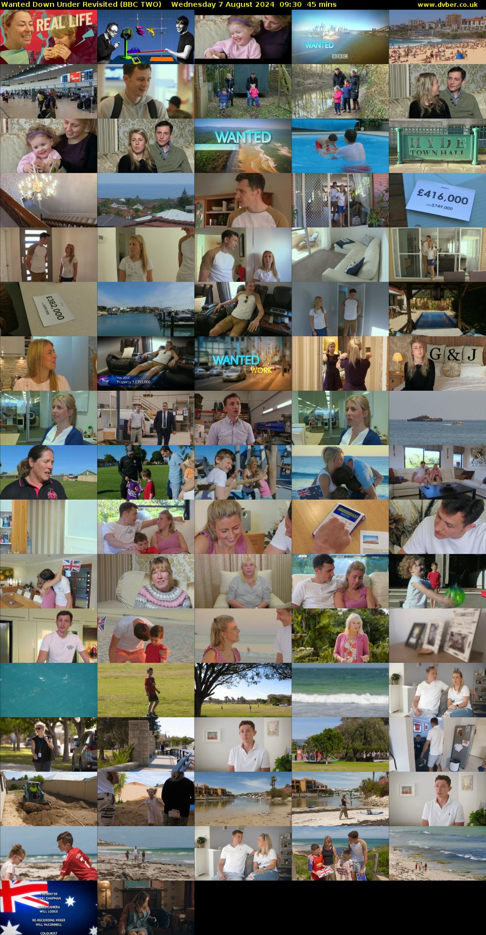 Wanted Down Under Revisited (BBC TWO) Wednesday 7 August 2024 09:30 - 10:15