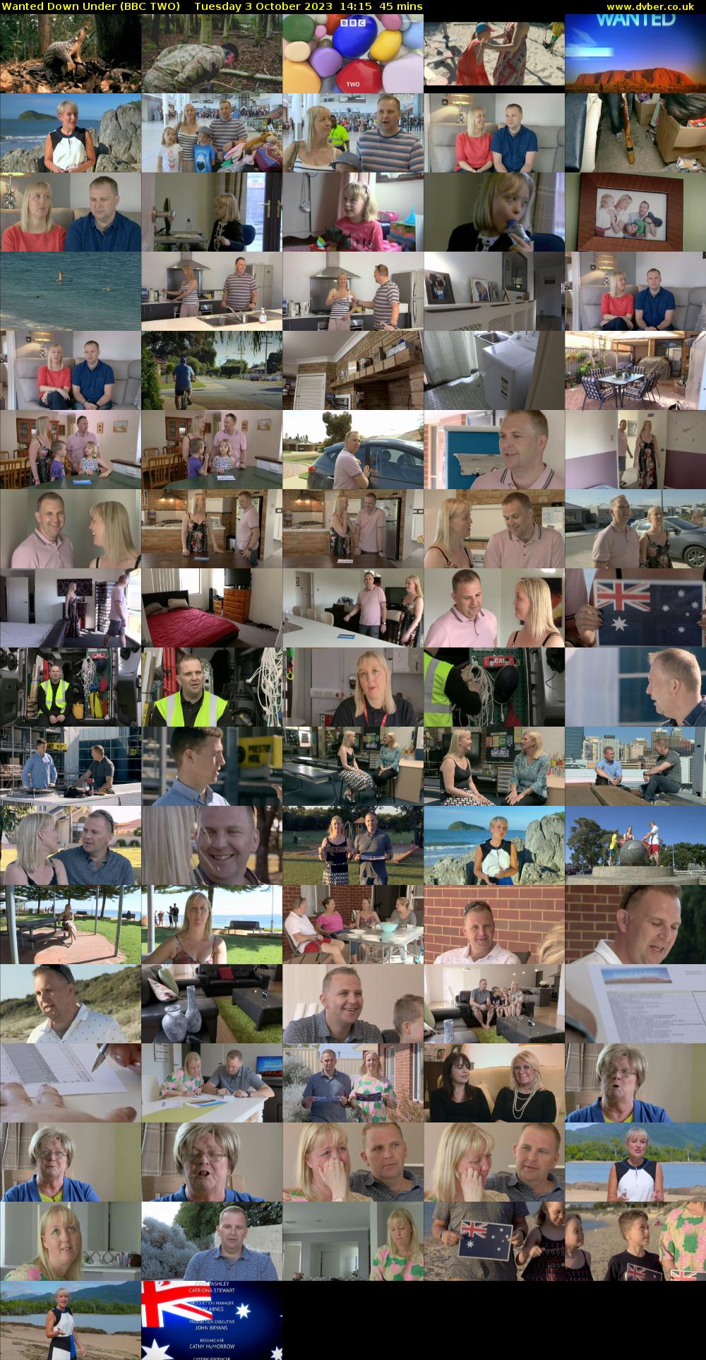 Wanted Down Under (BBC TWO) Tuesday 3 October 2023 14:15 - 15:00