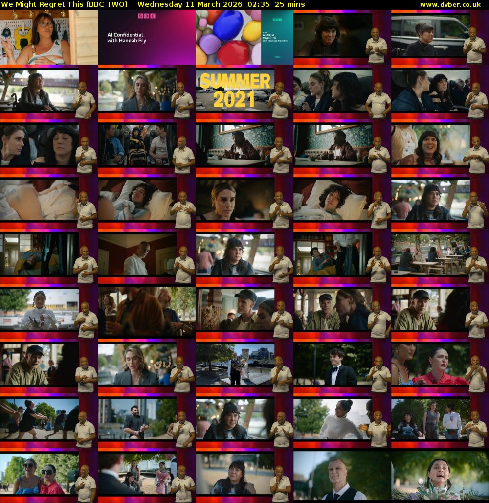 We Might Regret This (BBC TWO) Wednesday 11 March 2026 02:35 - 03:00