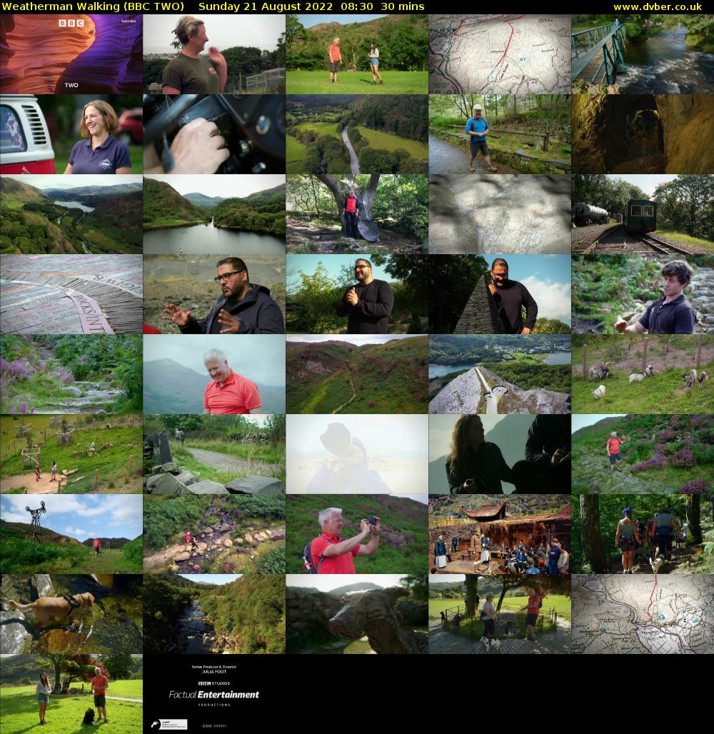 Weatherman Walking (BBC TWO) Sunday 21 August 2022 08:30 - 09:00