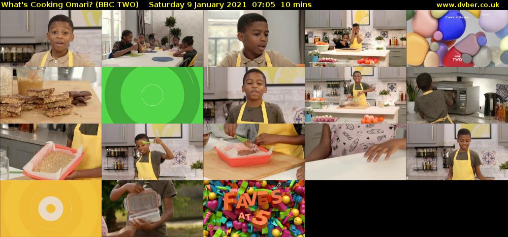 What's Cooking Omari? (BBC TWO) Saturday 9 January 2021 07:05 - 07:15