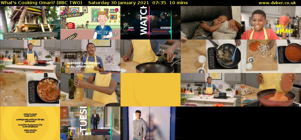 What's Cooking Omari? (BBC TWO) Saturday 30 January 2021 07:35 - 07:45